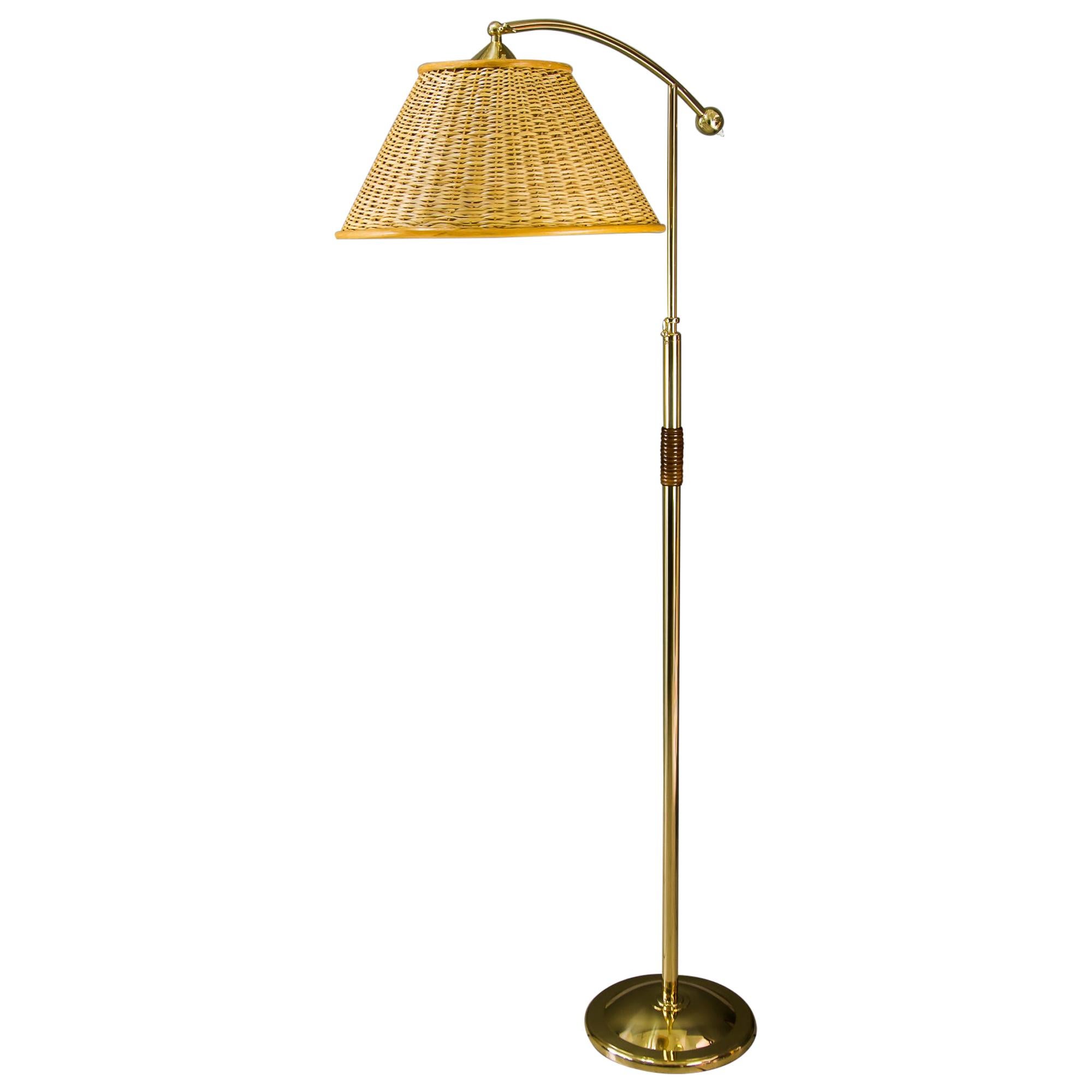 Adjustable Kalmar Floor Lamp with Swiveling Shade, Vienna, circa 1950s For Sale