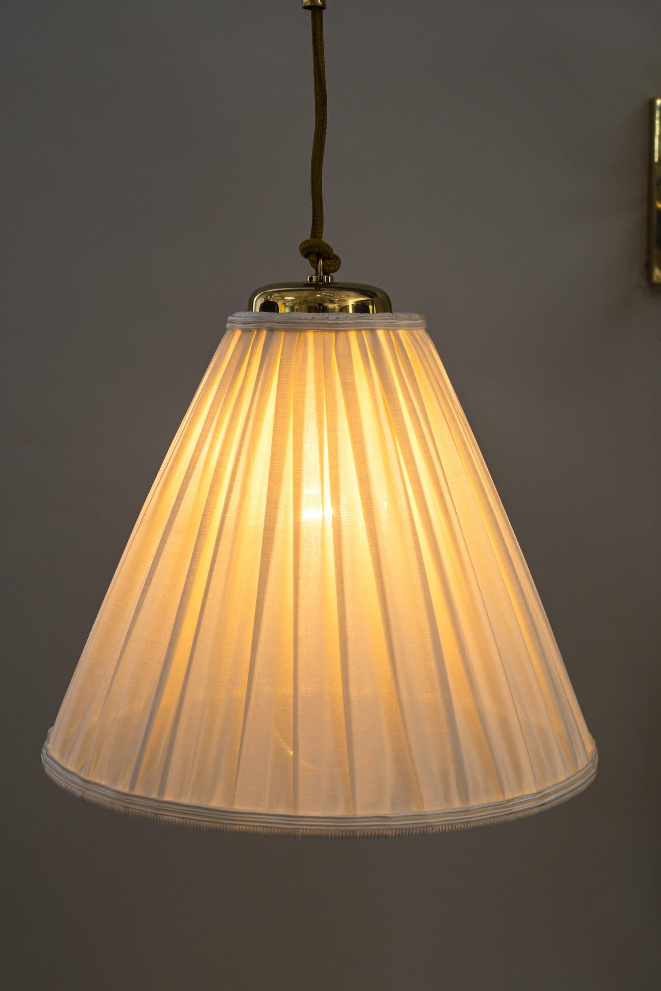 Adjustable Kalmar Wall Lamp with Fabric Shade around 1950s 9