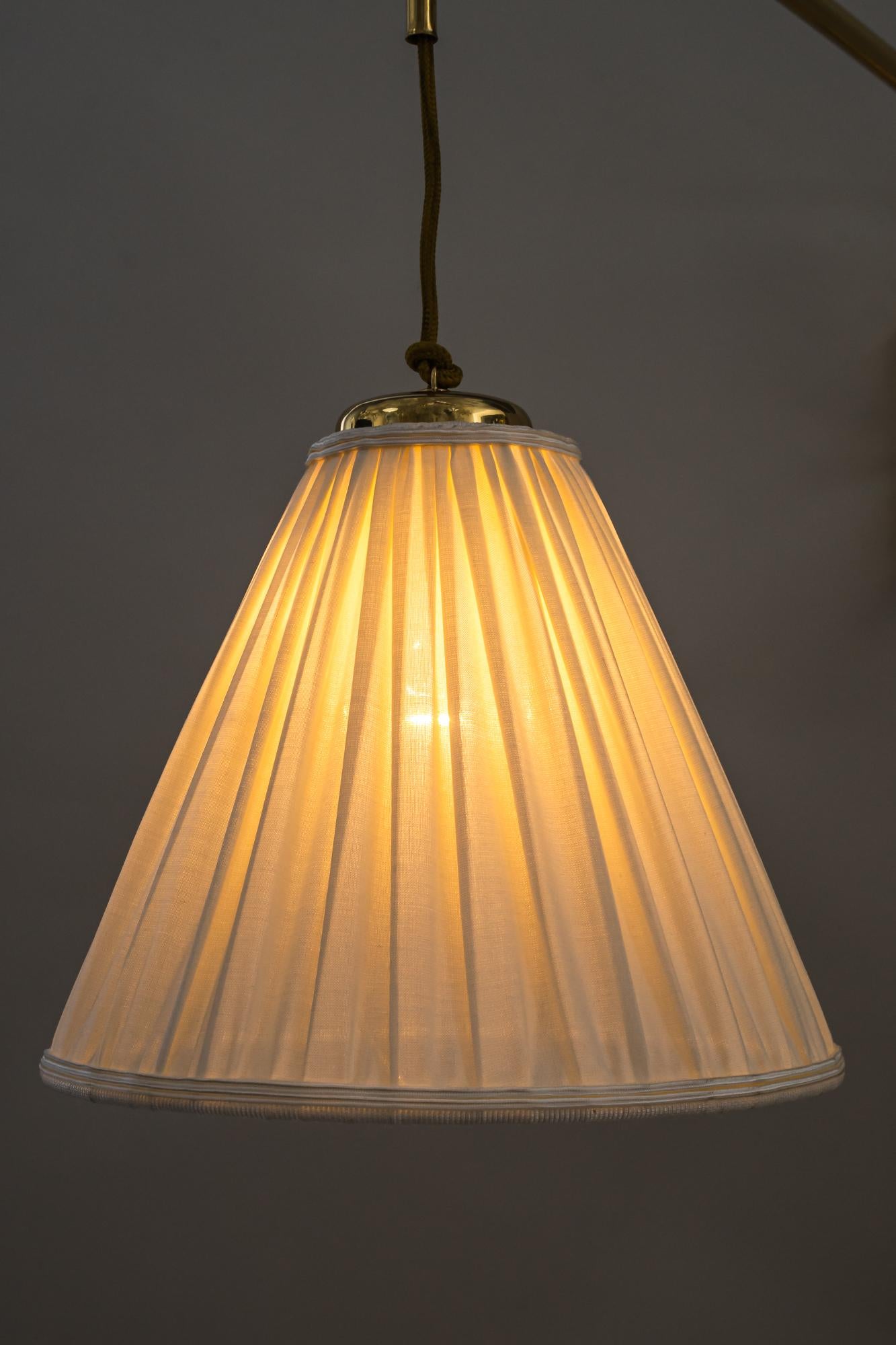 Adjustable Kalmar Wall Lamp with Fabric Shade around 1950s 10