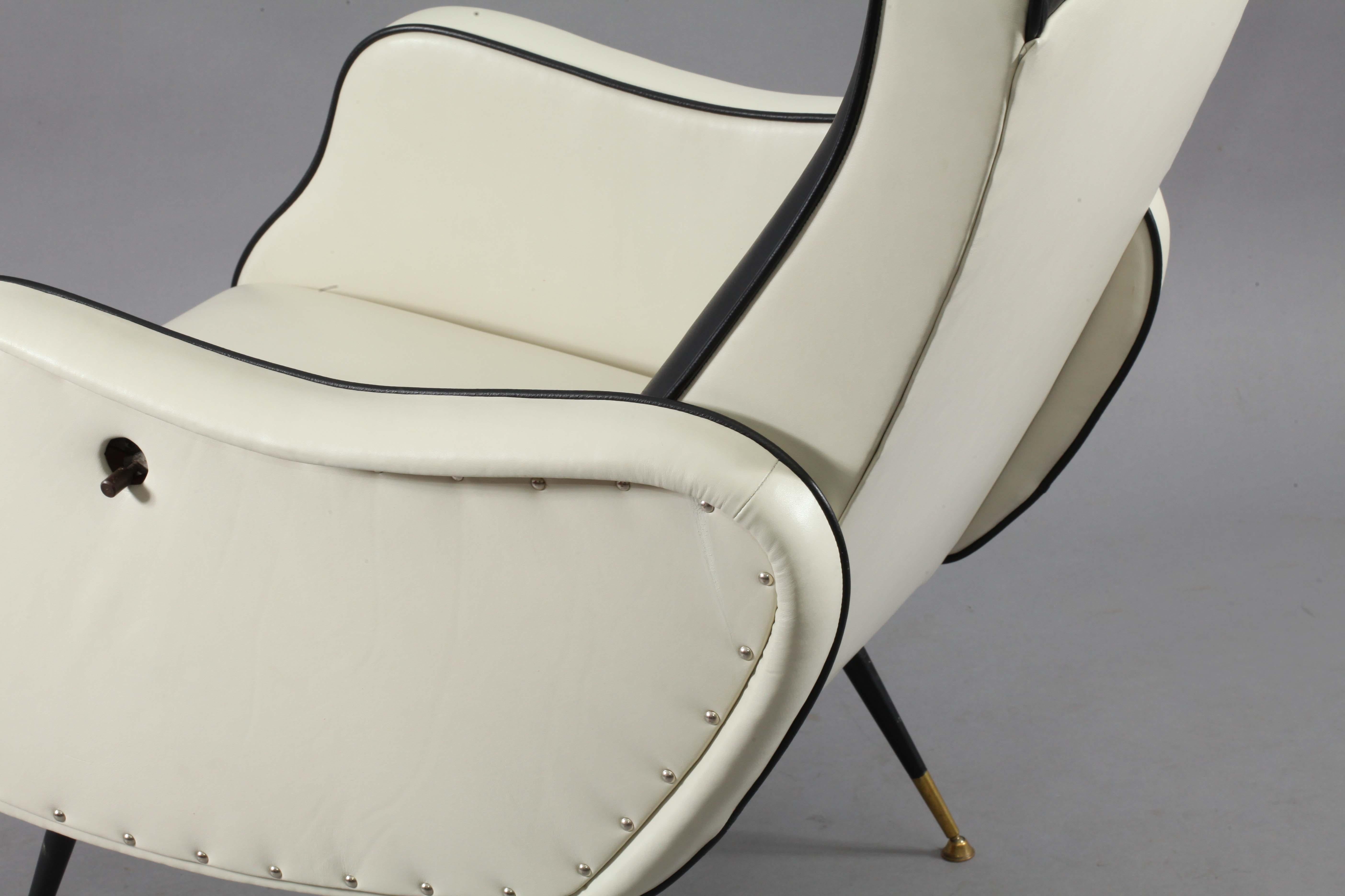 Italian Adjustable Lady Chair Attributed to Marco Zanuso, Italy, 1950