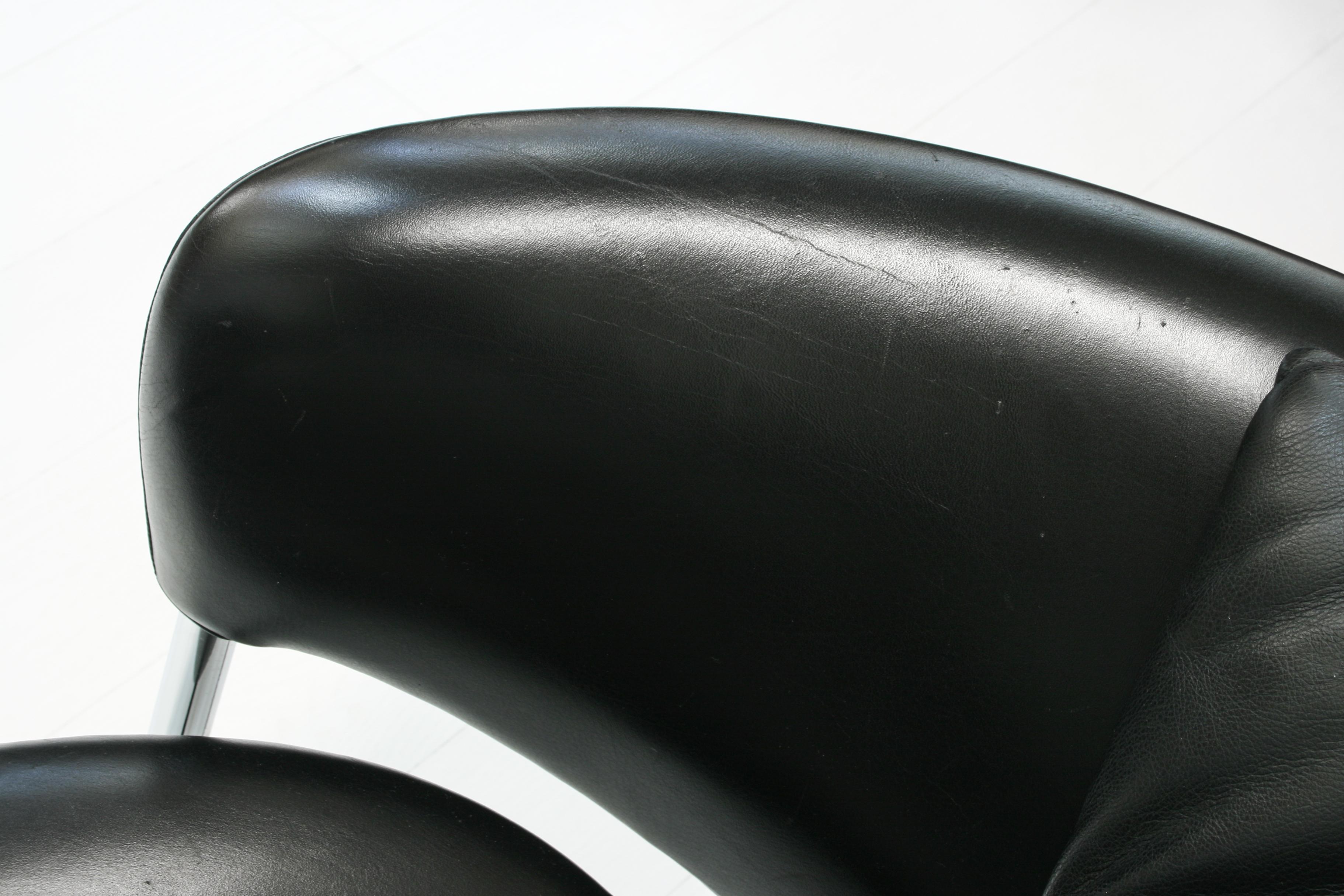 Adjustable Leather Girotonda Lounge Chair by Francesco Binfaré for Cassina For Sale 4