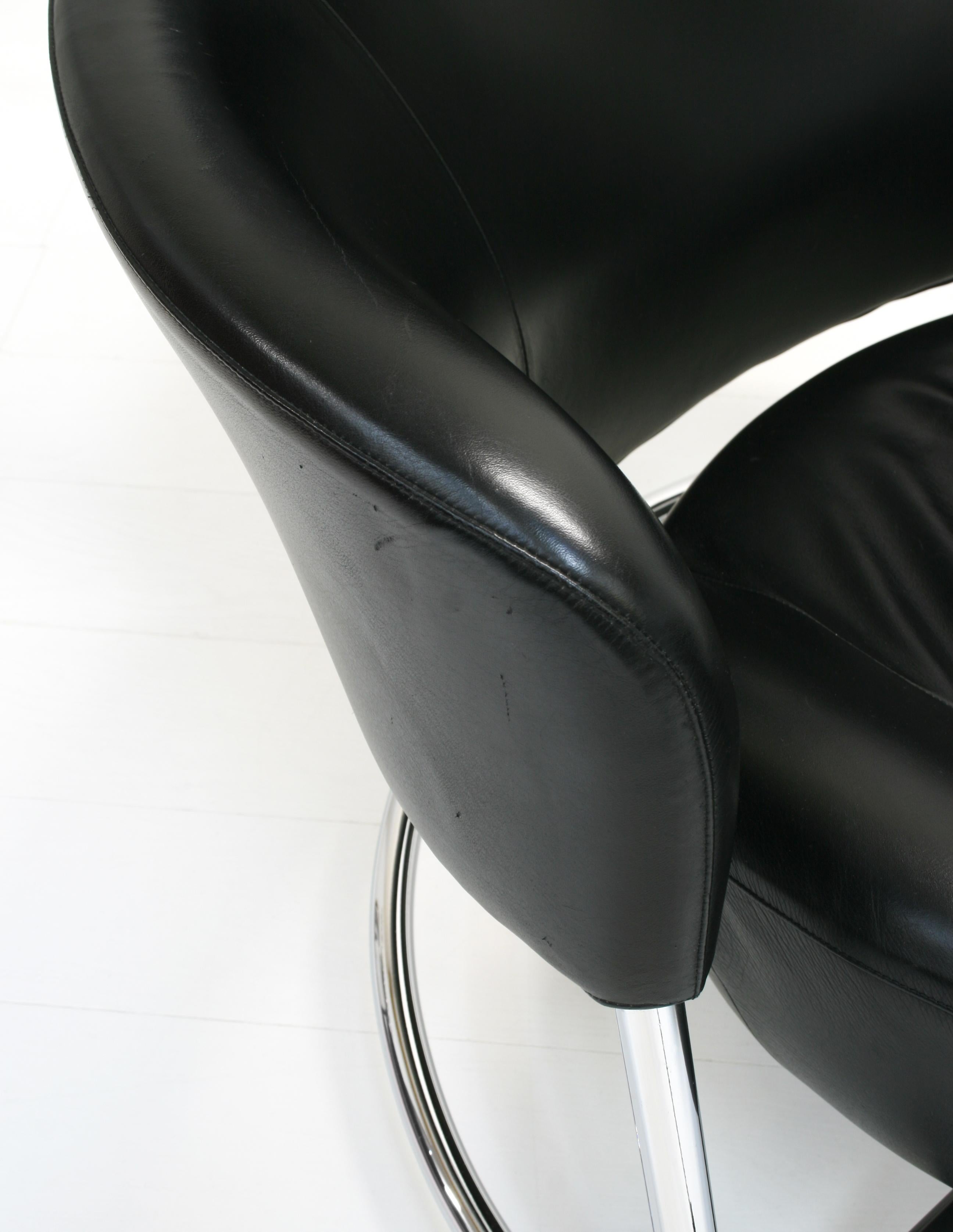 Adjustable Leather Girotonda Lounge Chair by Francesco Binfaré for Cassina For Sale 2