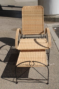 Adjustable Lounge Chair / Ottoman Attributed to Robert Lempereur