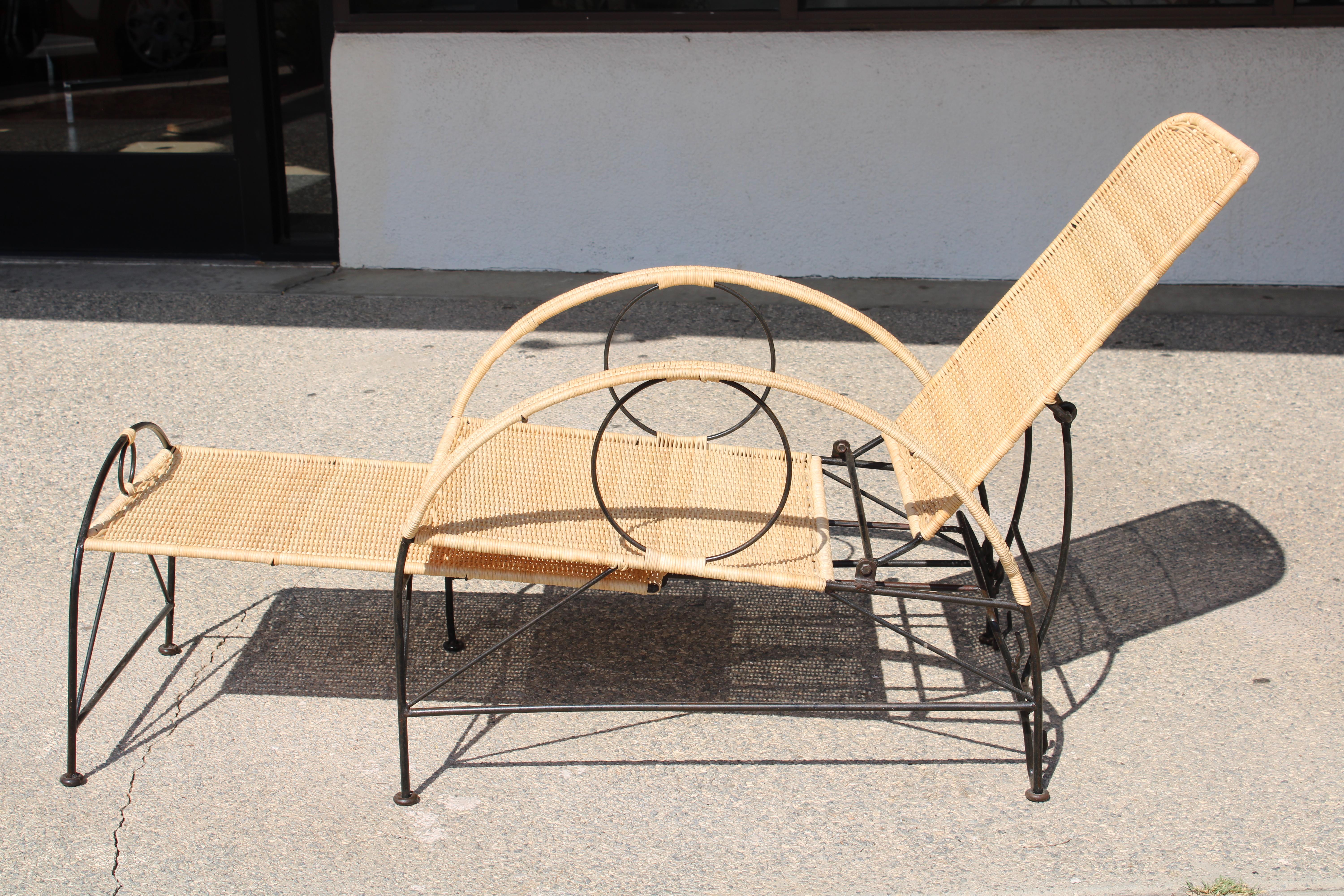 Silla de salón ajustable / Otomana Atribuida a Robert Lempereur Moderno de mediados de siglo en venta