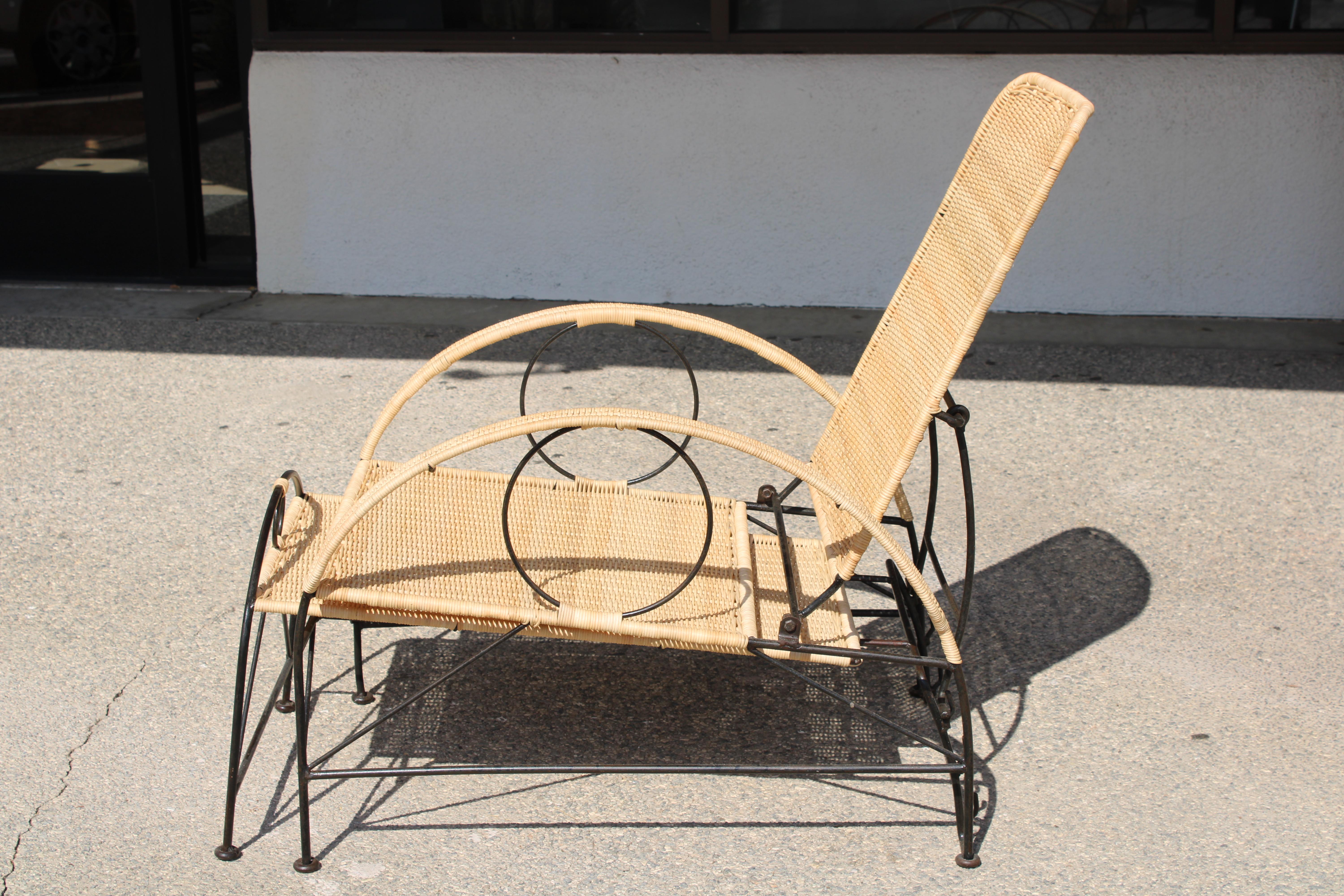 Silla de salón ajustable / Otomana Atribuida a Robert Lempereur en Bueno estado para la venta en Palm Springs, CA