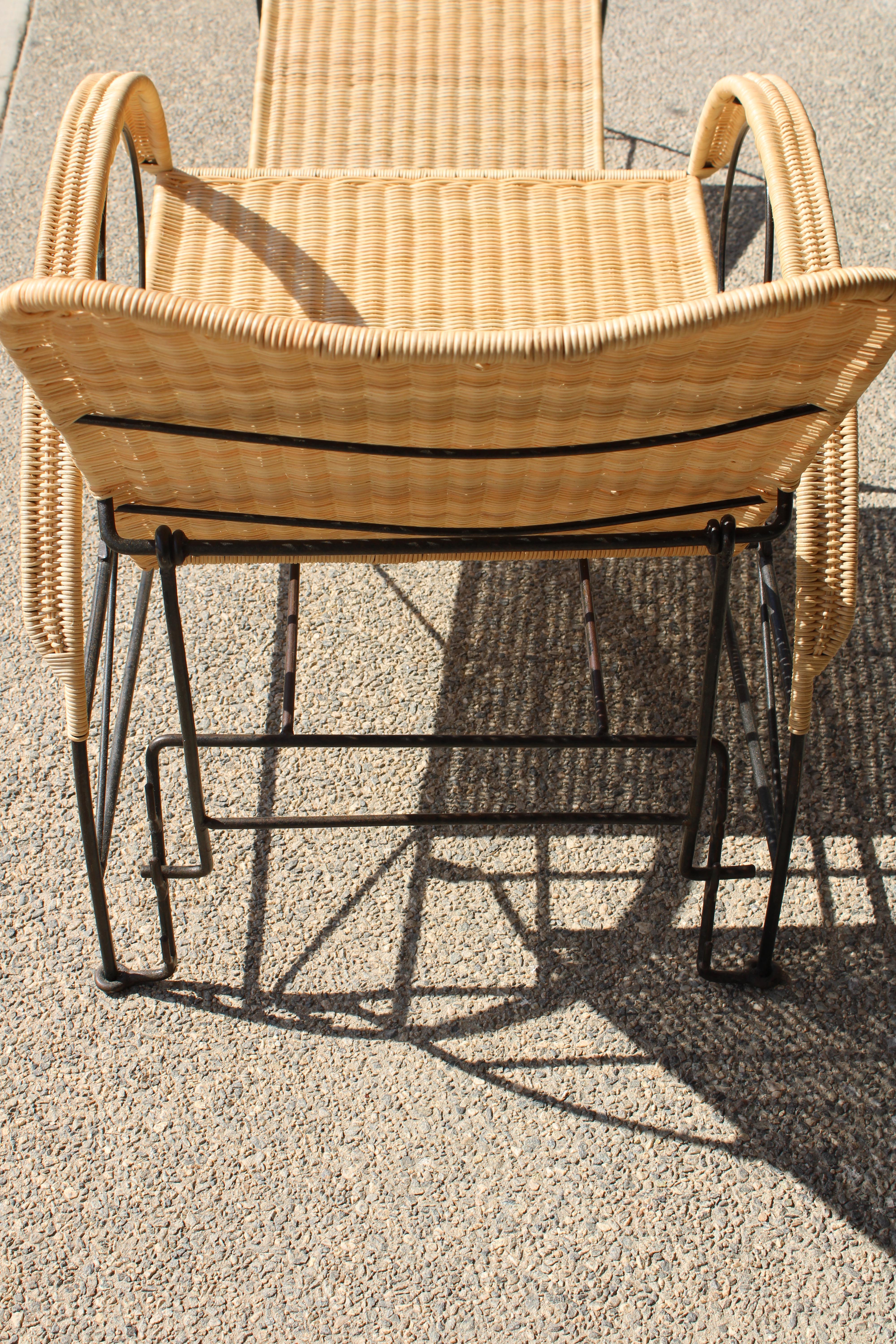Silla de salón ajustable / Otomana Atribuida a Robert Lempereur mediados del siglo XX en venta