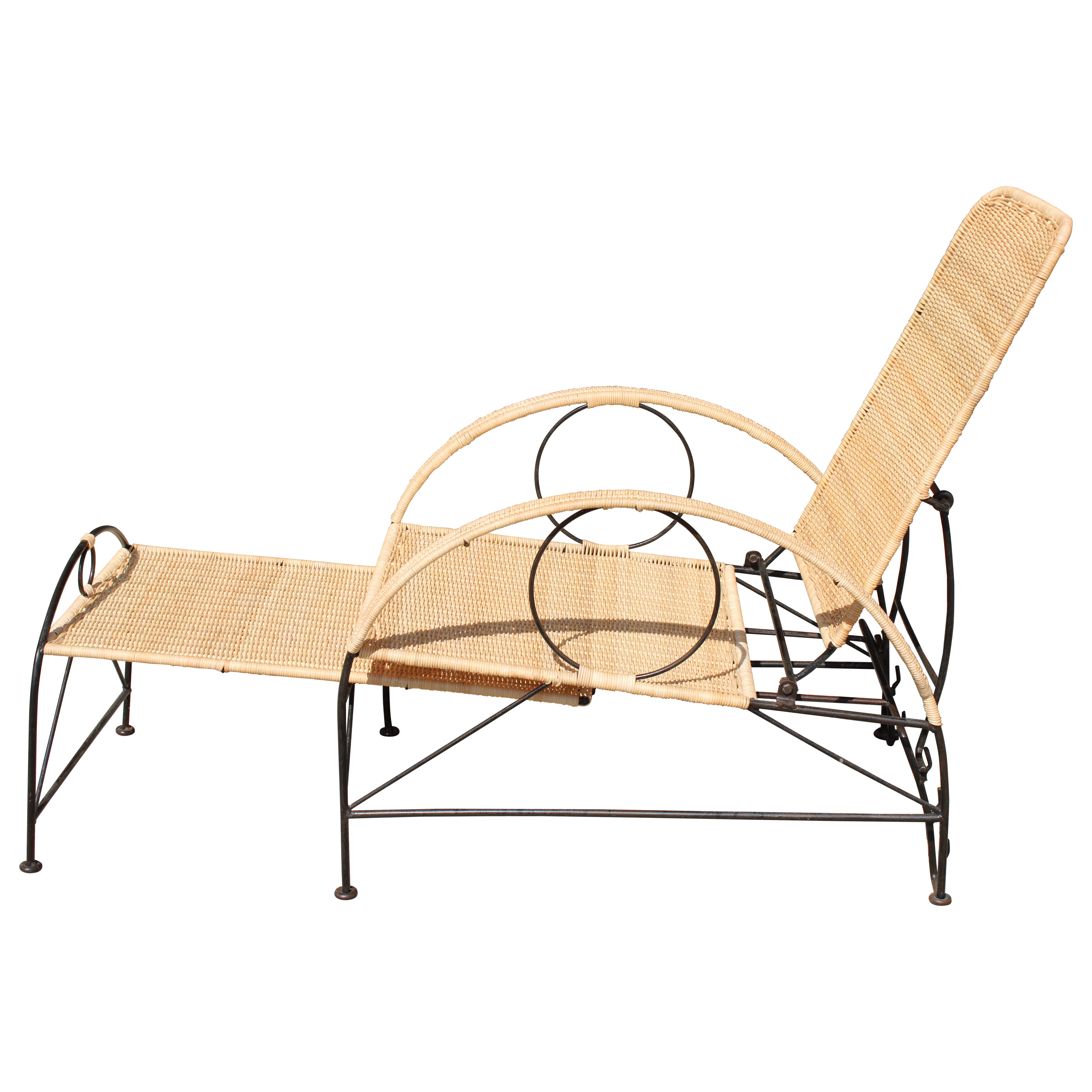 Verstellbarer Loungesessel / Ottomane, Robert Lempereur zugeschrieben