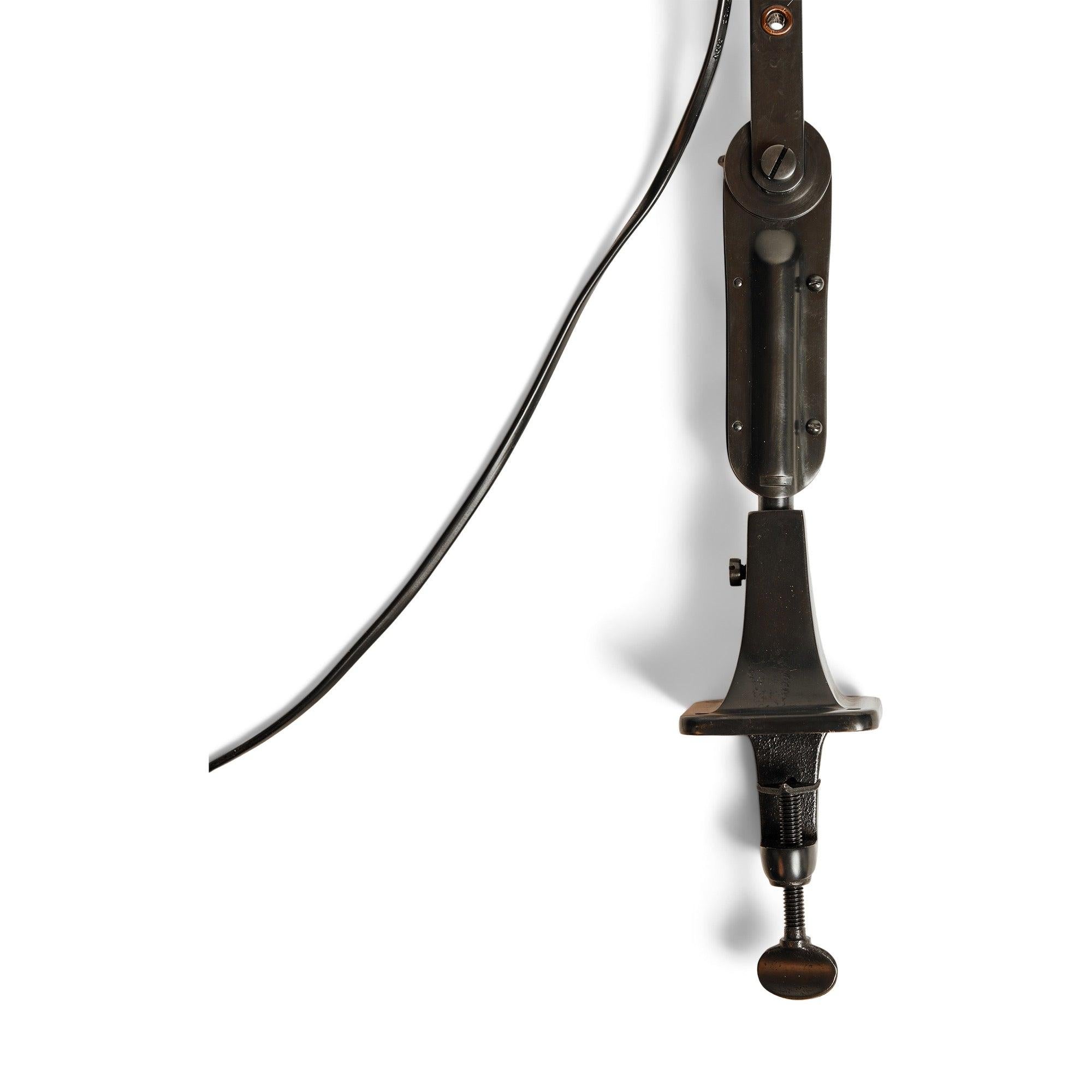 Adjustable Machinist Lamp for Walligraph In Excellent Condition For Sale In Sagaponack, NY