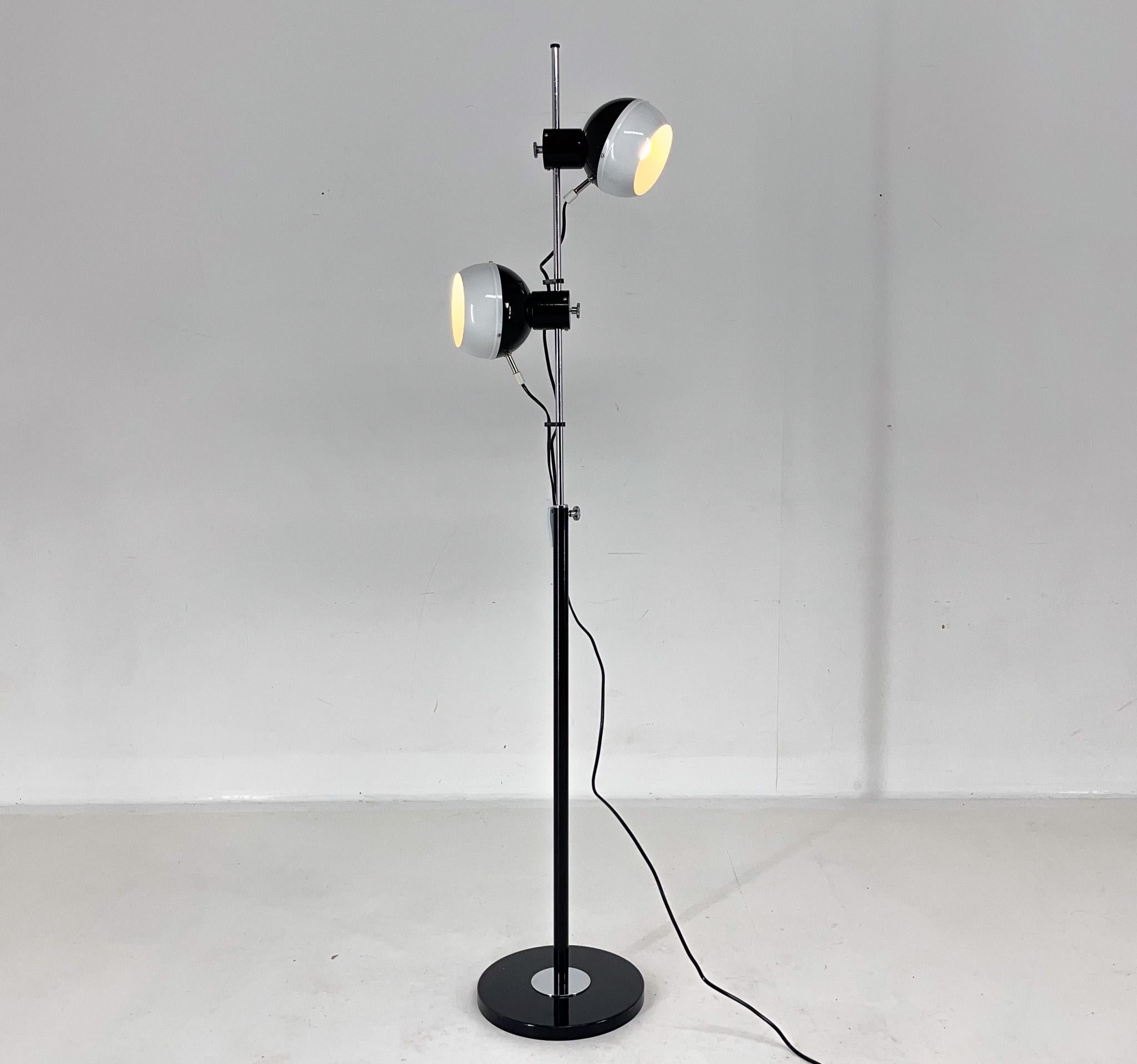 Adjustable Magnetic Floor Lamp, Restored, Czechoslovakia For Sale 6