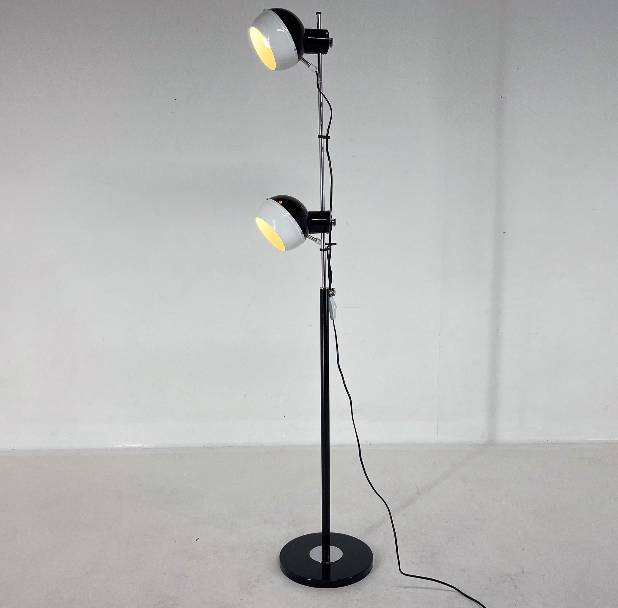 Adjustable Magnetic Floor Lamp, Restored, Czechoslovakia For Sale 7