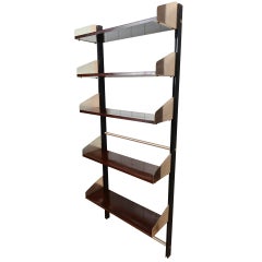 Vintage Adjustable Mahogany Book Shelves, Italy, circa 1957