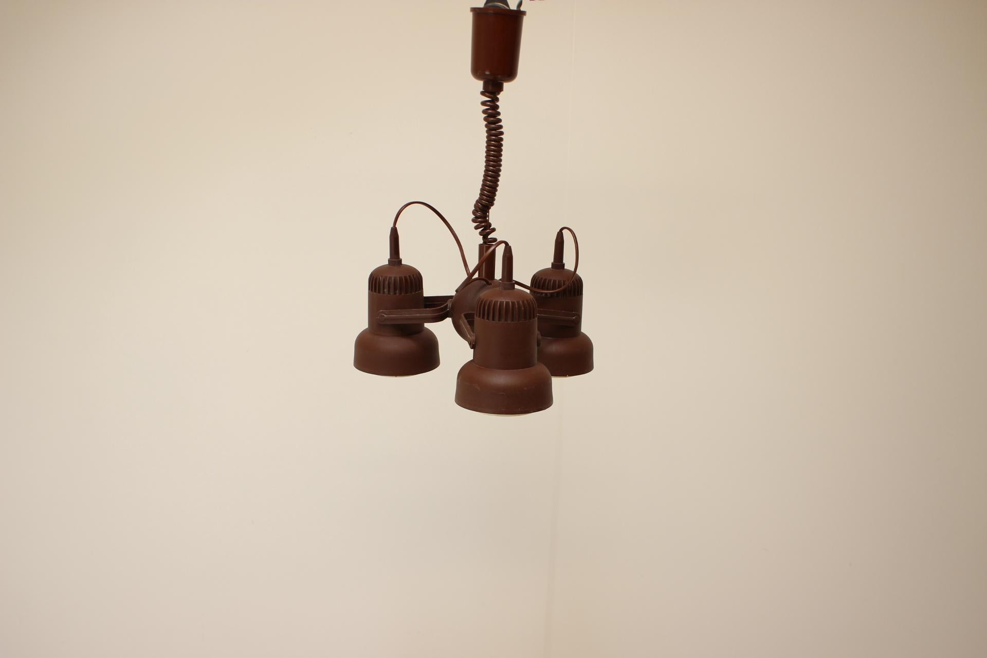 Lampadario regolabile della metà del secolo, anni '70, Ungheria in vendita 4