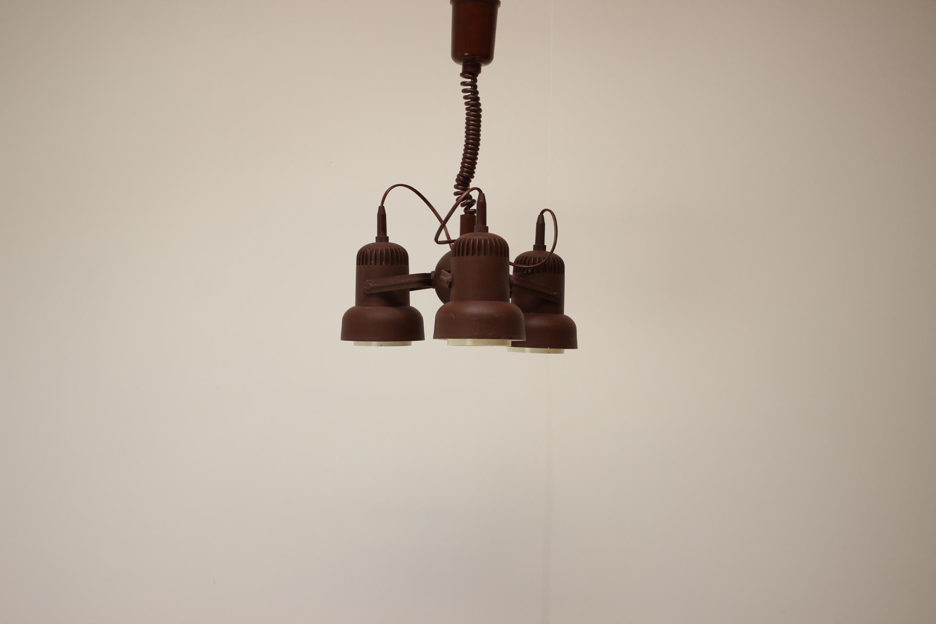 Lampadario regolabile della metà del secolo, anni '70, Ungheria in vendita 2