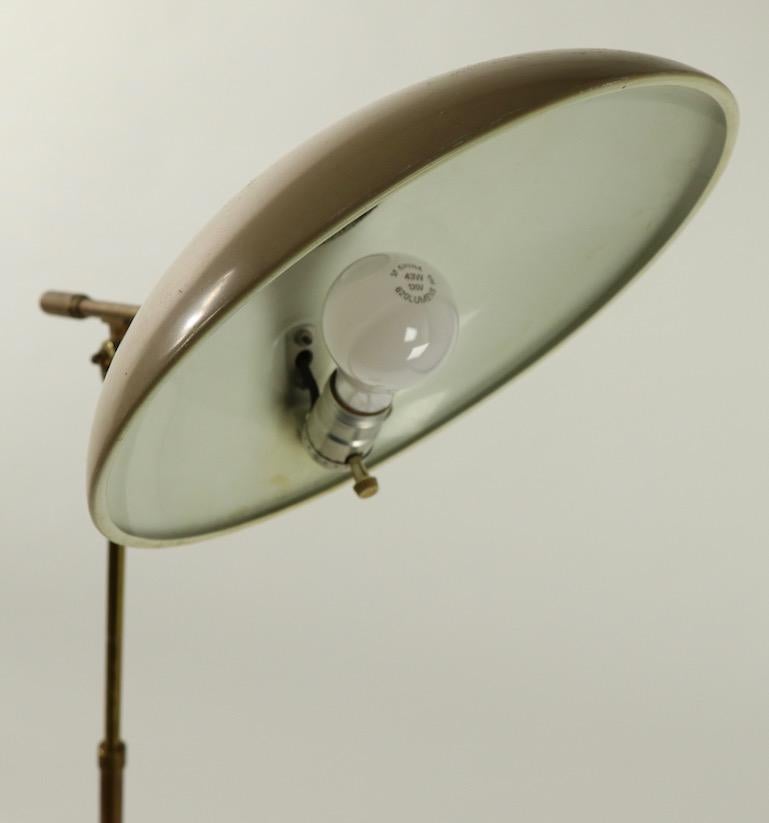 Adjustable Mid Century Floor Lamp with Disk Shade by Thurston for Lightolier 5