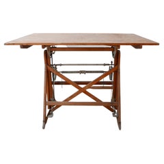 Adjustable Midcentury Italian Architects Desk Table