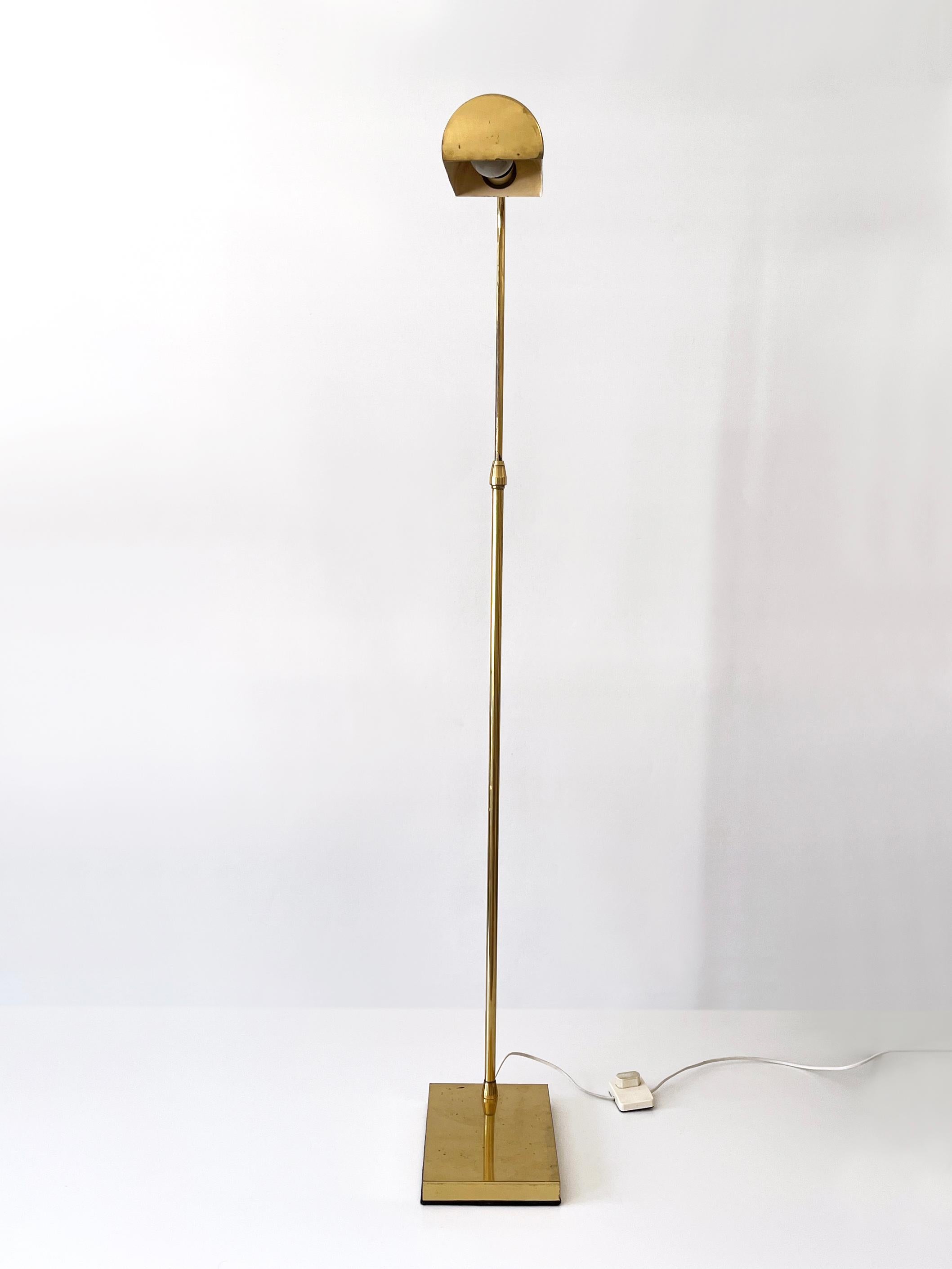 Verstellbare Stehlampe oder Leselampe aus Messing, Mitte des Jahrhunderts, Schweden 1960er Jahre im Angebot 6