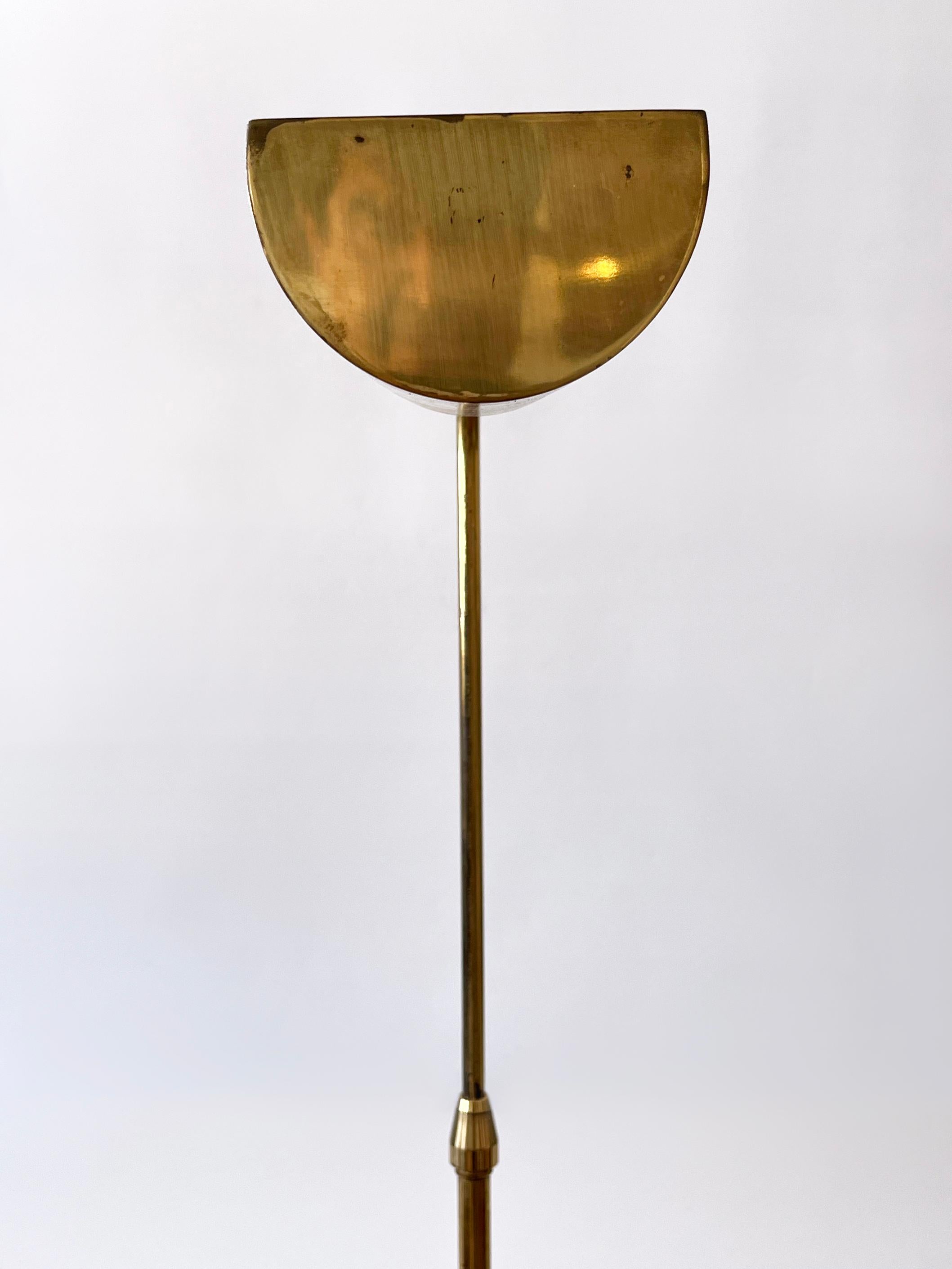Verstellbare Stehlampe oder Leselampe aus Messing, Mitte des Jahrhunderts, Schweden 1960er Jahre im Angebot 7