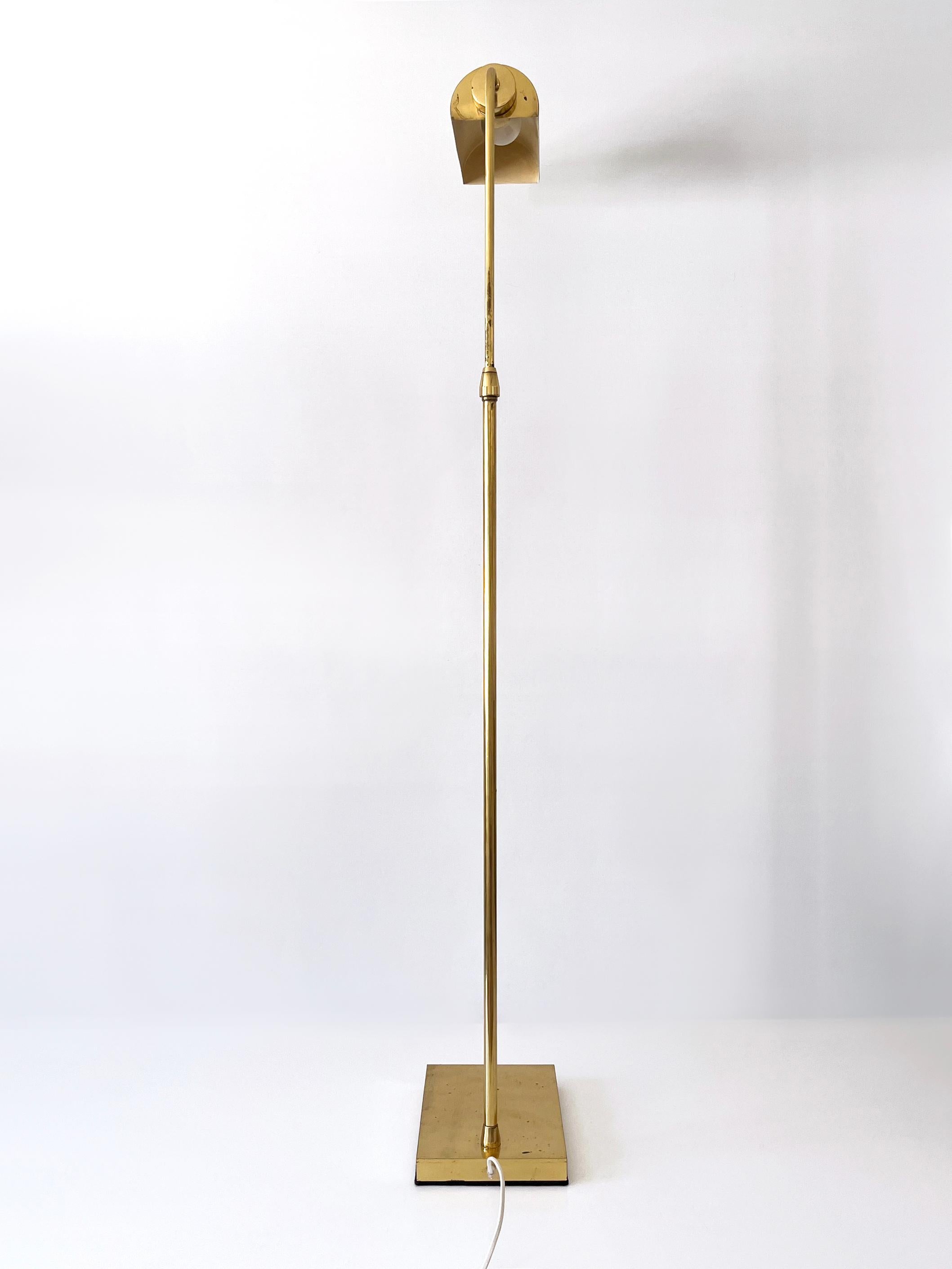 Verstellbare Stehlampe oder Leselampe aus Messing, Mitte des Jahrhunderts, Schweden 1960er Jahre im Angebot 11