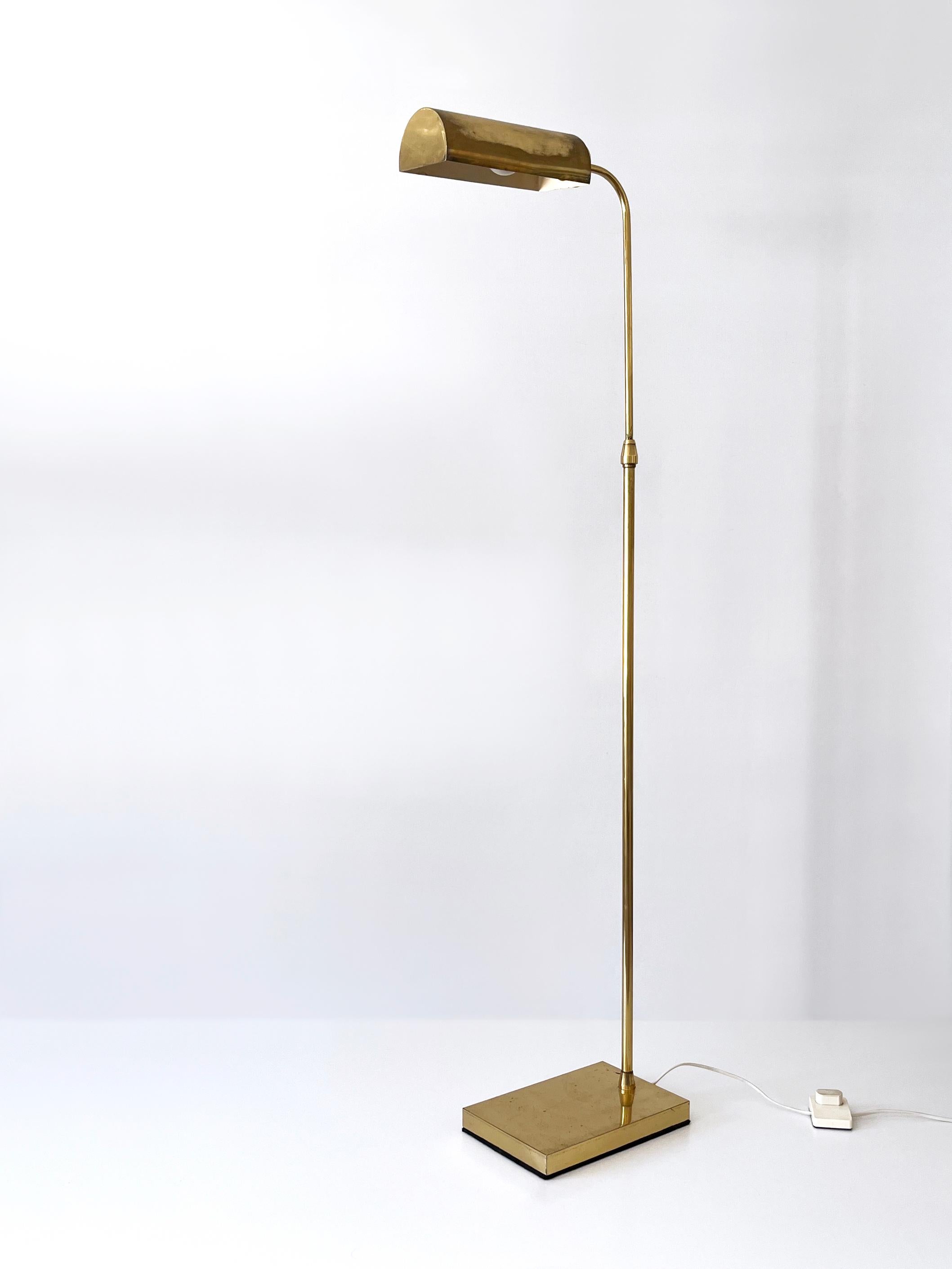 Verstellbare Stehlampe oder Leselampe aus Messing, Mitte des Jahrhunderts, Schweden 1960er Jahre (Moderne der Mitte des Jahrhunderts) im Angebot