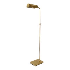 Lampada da terra o da lettura regolabile in ottone della metà del secolo scorso Svezia 1960s