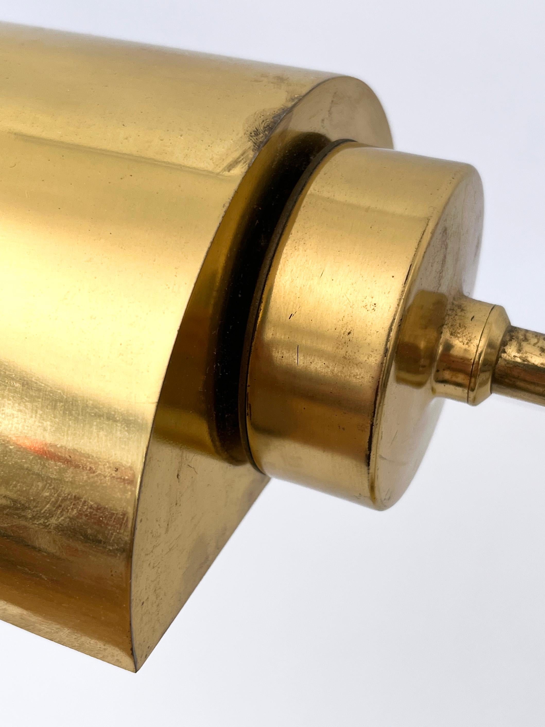 Verstellbare moderne Messing-Tischlampe oder Schreibtischleuchte Schweden 1960er Jahre im Angebot 10