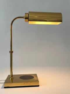 Adjustable Mid-Century Modern Brass Table Lamp or Desk Light Sweden 1960s