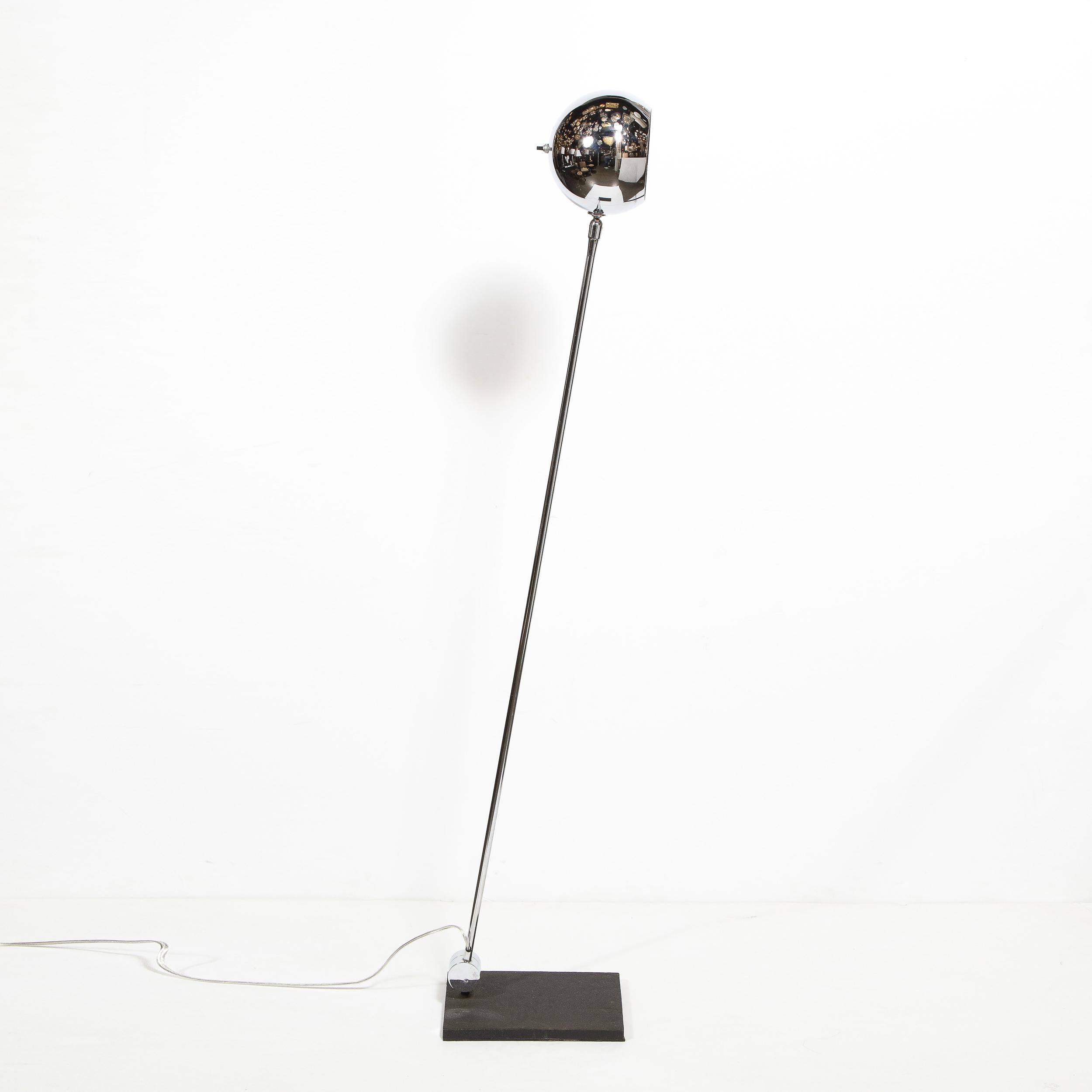 Enamel Adjustable Mid-Century Modernist Floor Lamp by Robert Sonneman