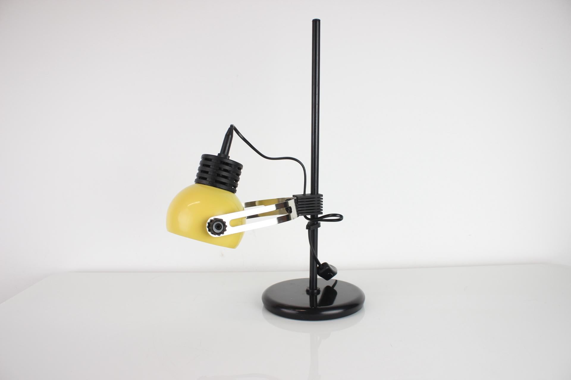 Late 20th Century Adjustable Mid-Century Table Lamp, Czechoslovakia, 1970's For Sale