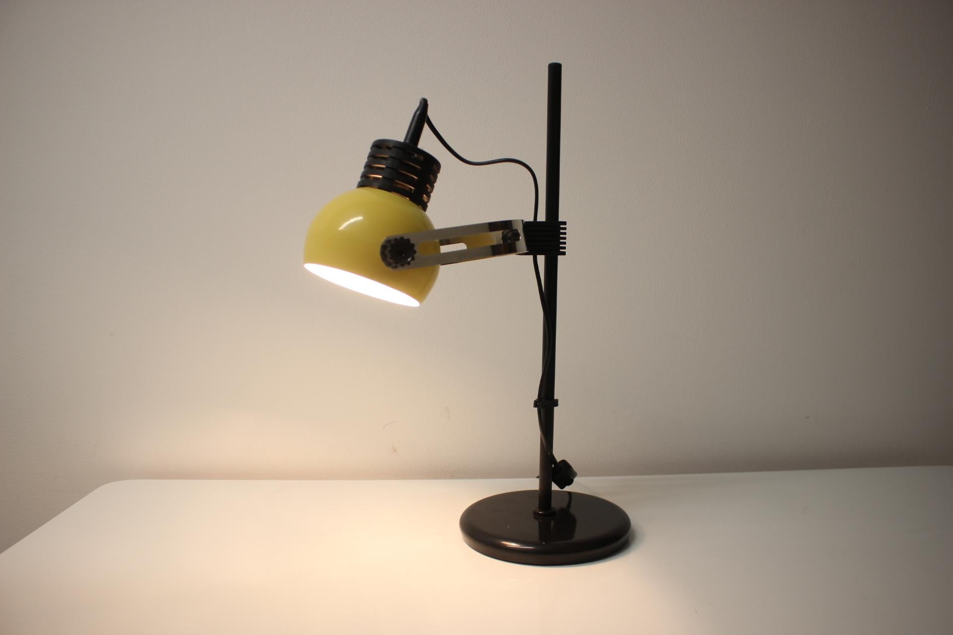 Adjustable Mid-Century Table Lamp, Czechoslovakia, 1970's For Sale 2