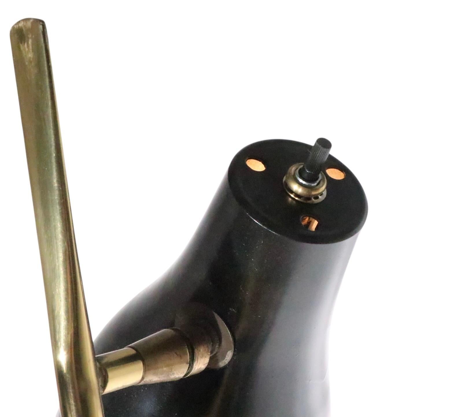 Adjustable Mid Century Three Light Floor Lamp after Thurston for Lightolier For Sale 12