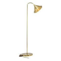 Adjustable Midcentury German Brass Floor Lamp, 1980s