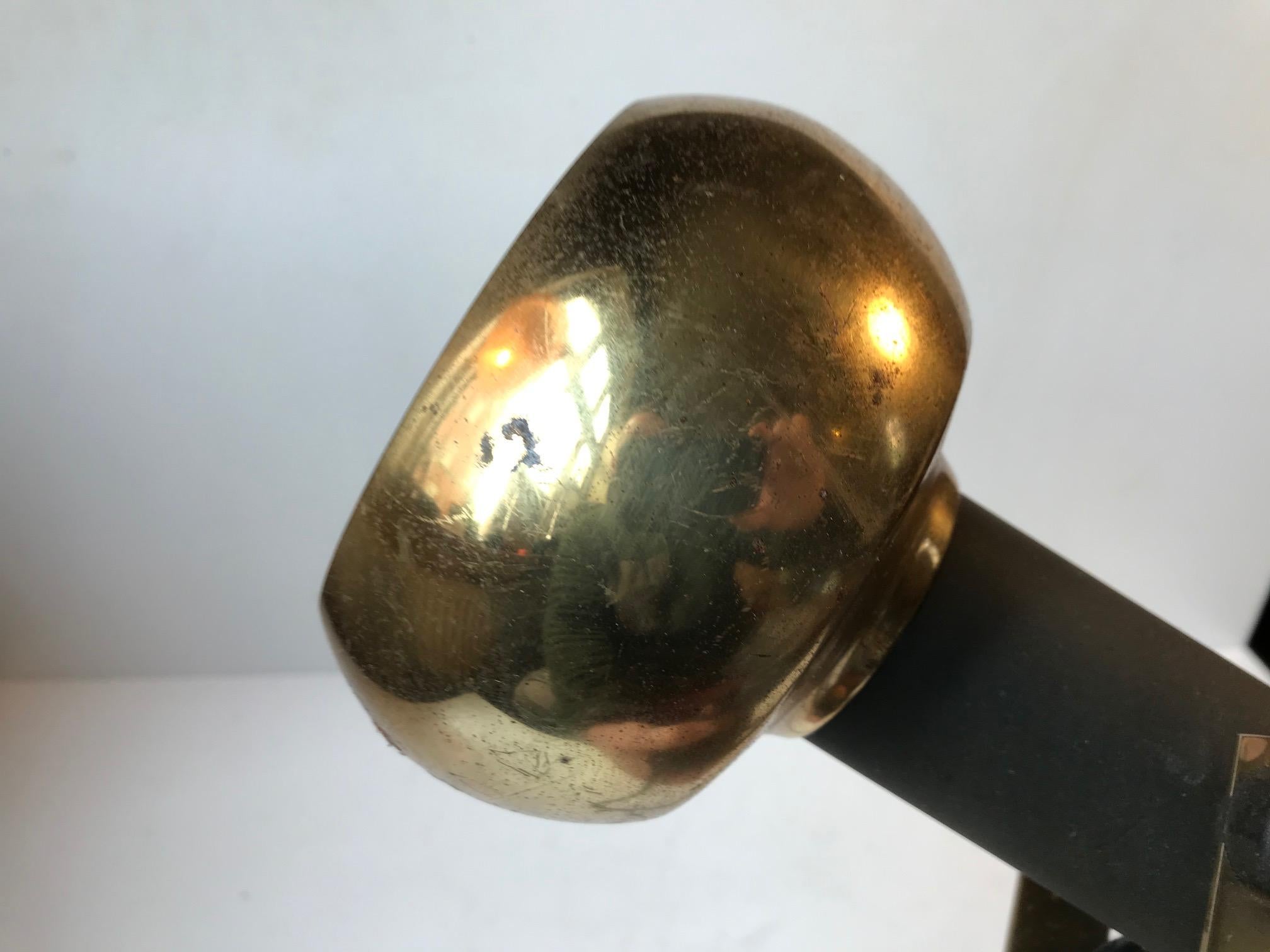 Mid-Century Modern Adjustable Midcentury Wall Light in Brass by Simon & Schelle, Germany, 1960s For Sale