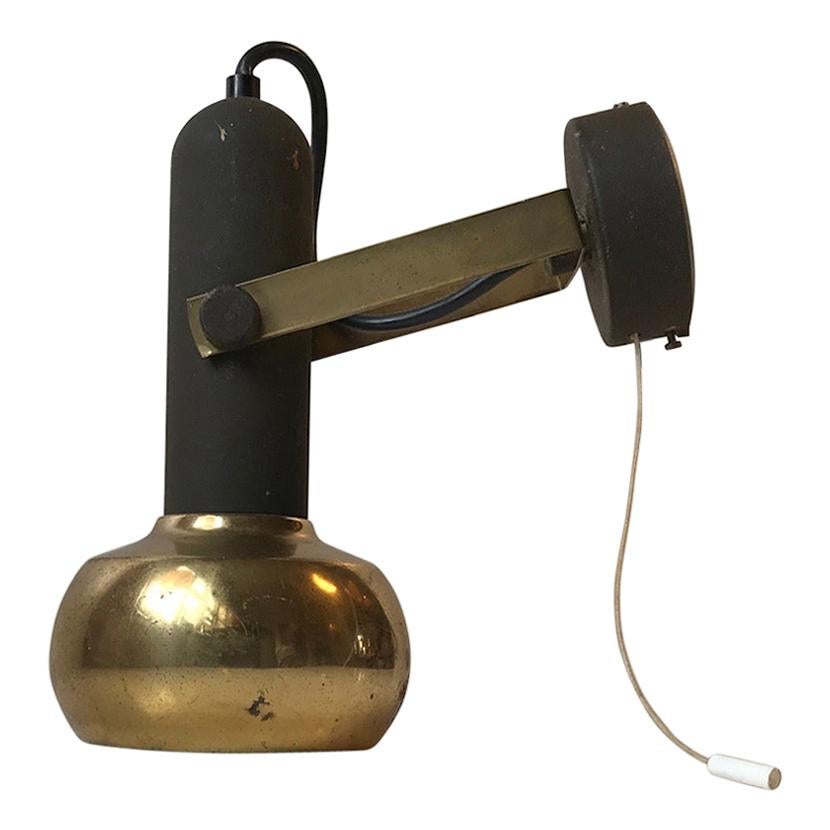 Adjustable Midcentury Wall Light in Brass by Simon & Schelle, Germany, 1960s For Sale