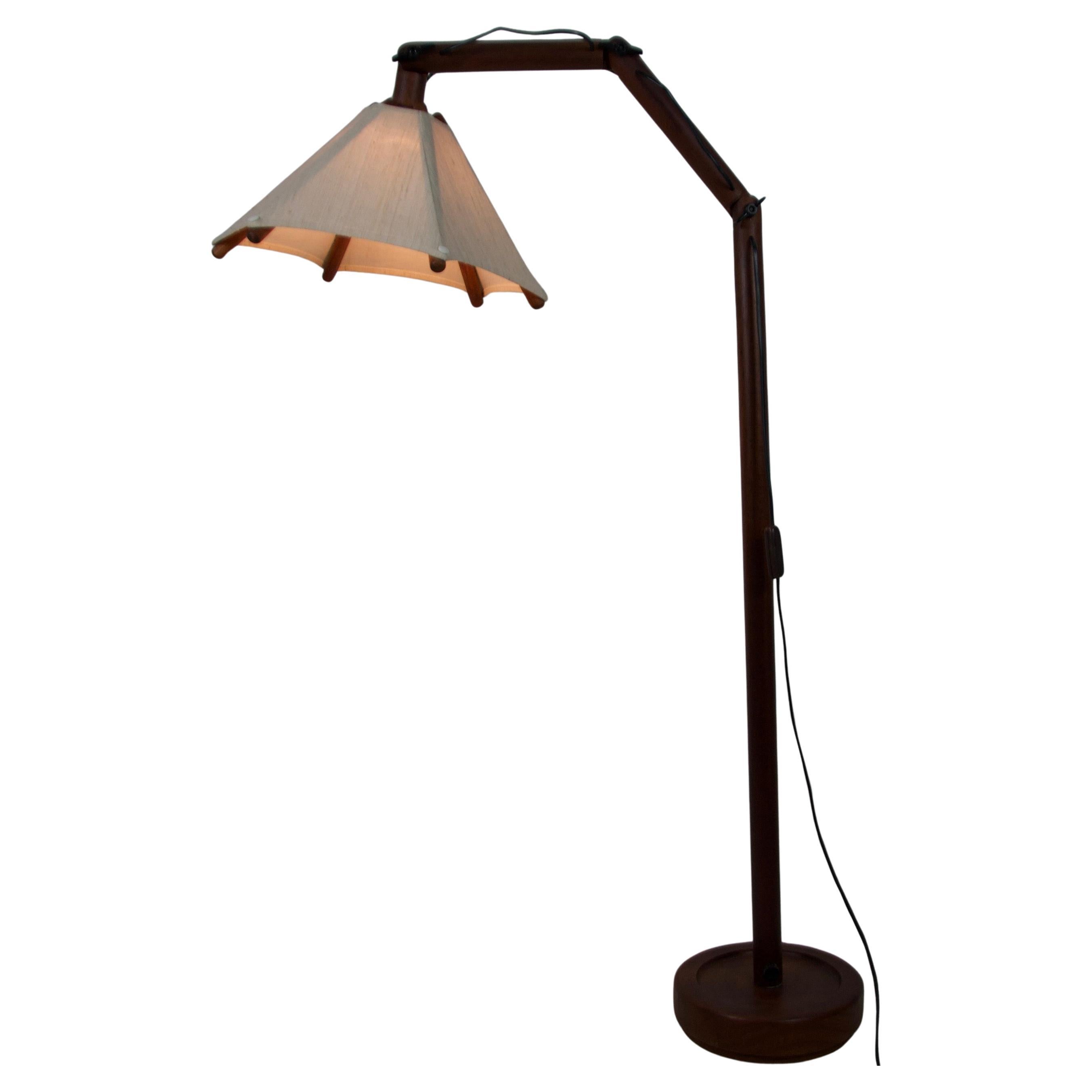 Adjustable Midcentury Wooden Floor Lamp by Domus, 1960s
