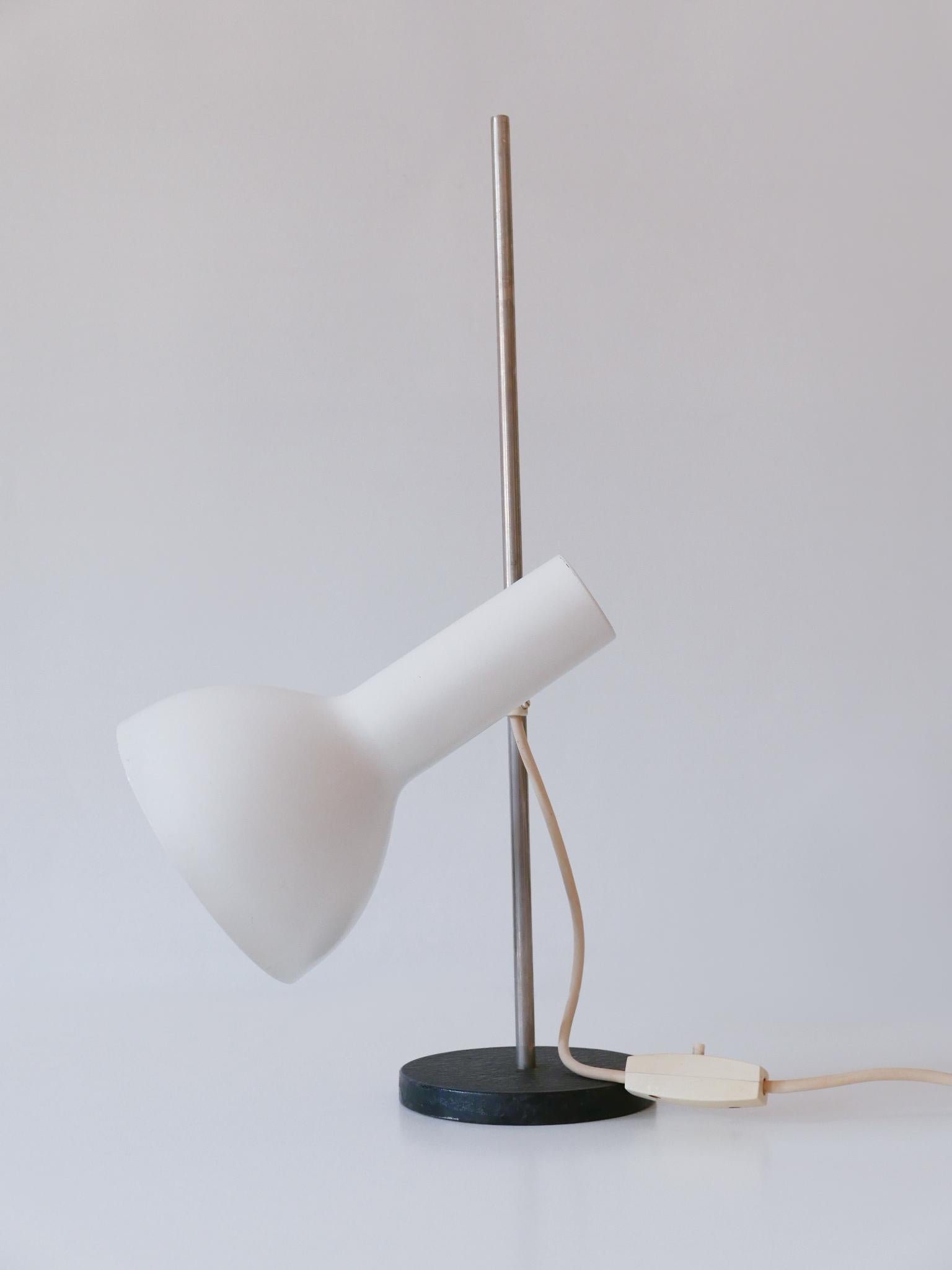 Enameled Adjustable Minimalistic Mid-Century Modern Desk Light by Gebrüder Cosack 1960s For Sale
