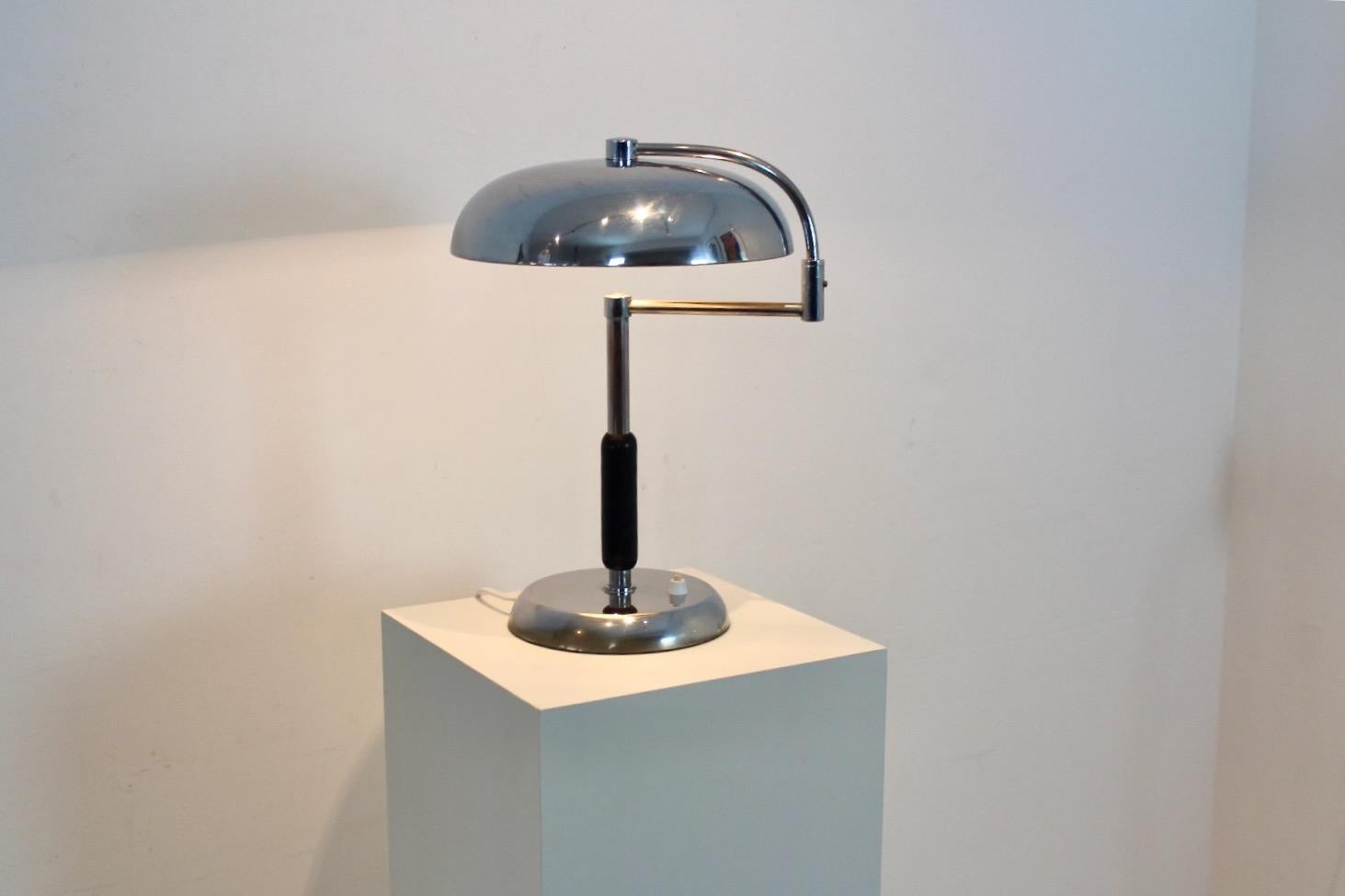 Adjustable Modernist Desk Lamp by Maison Desny Paris For Sale 3