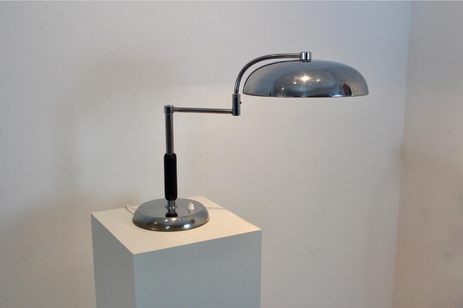 Adjustable Modernist Desk Lamp by Maison Desny Paris For Sale 2