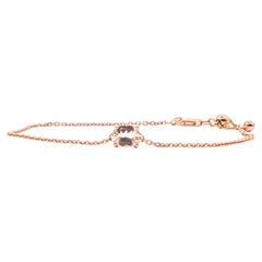 Bracelet ajustable en morganite, en or rose 10 carats