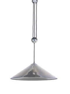 Adjustable Nickel Pendant Lamp Keos by Florian Schulz, Germany, 1970s