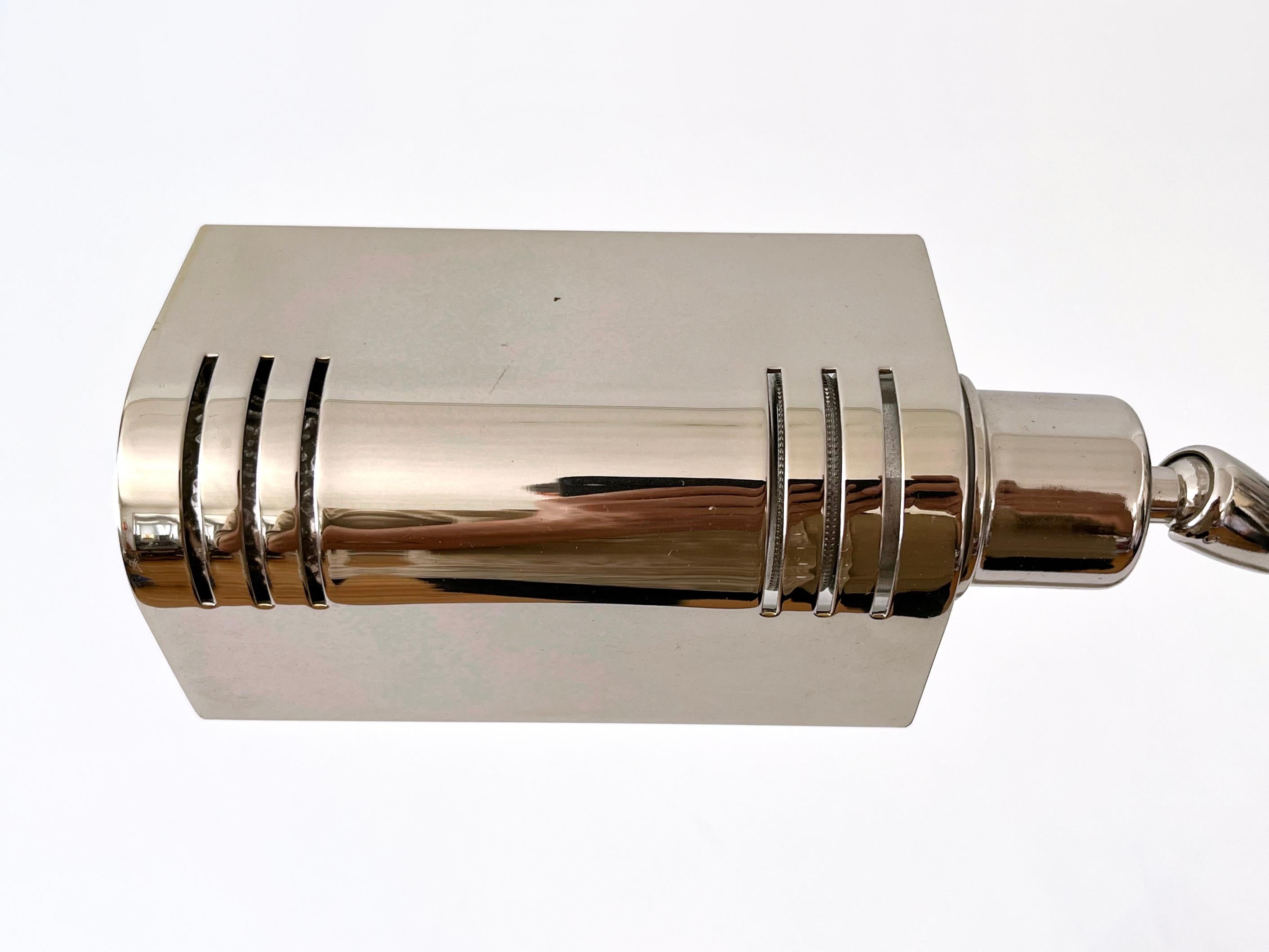 Adjustable Nickel-Plated Brass Desk Light by Holtkötter Germany 1980s For Sale 11