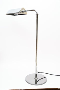 Adjustable Nickel-Plated Floor Lamp Vienna Around 1950s
