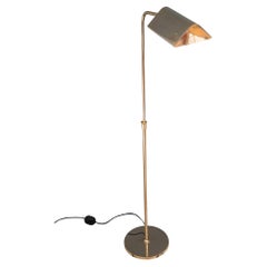 Adjustable nickel- plated floor lamp vienna around 1960s