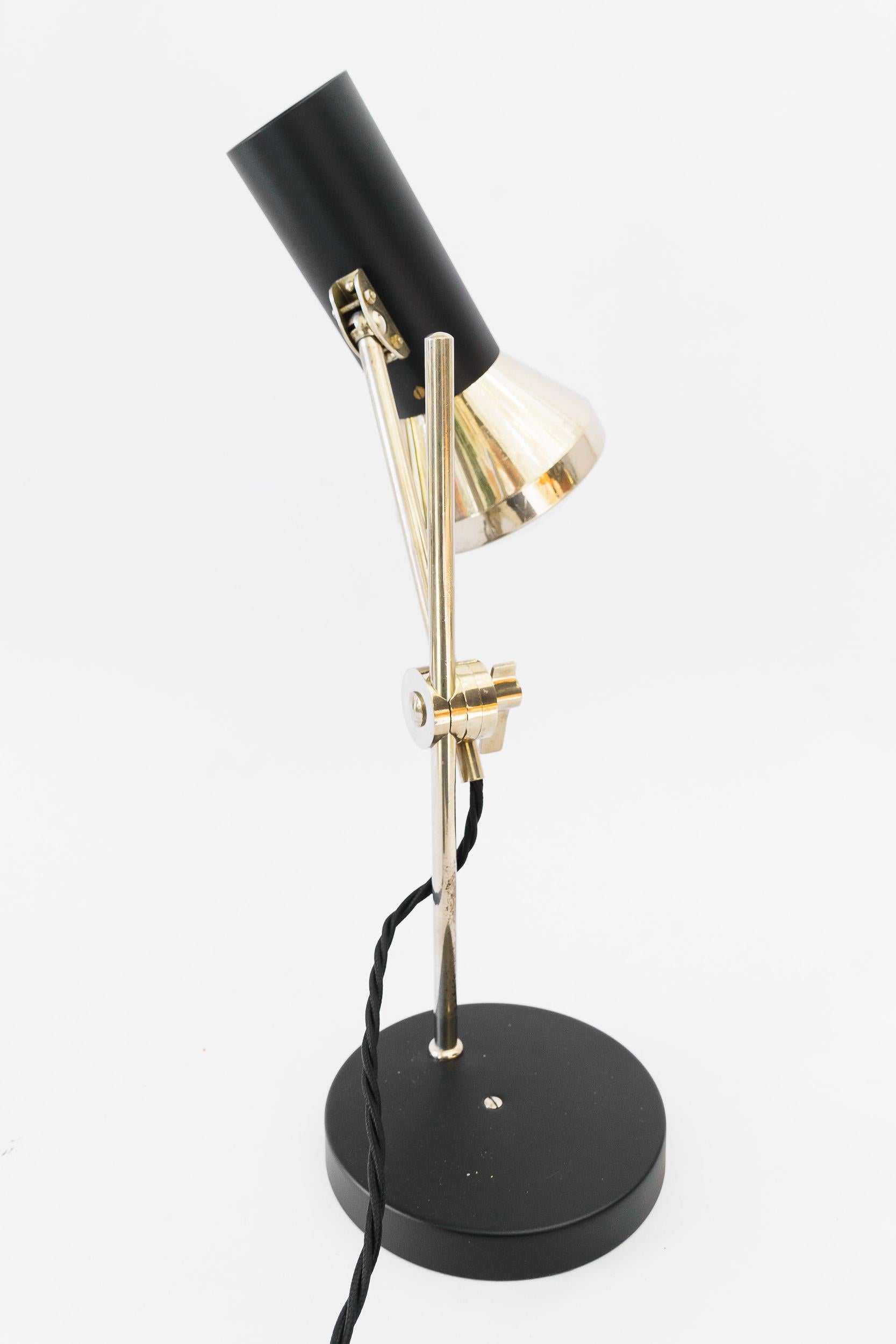 Adjustable nickel table lamp vienna around 1960s For Sale 2