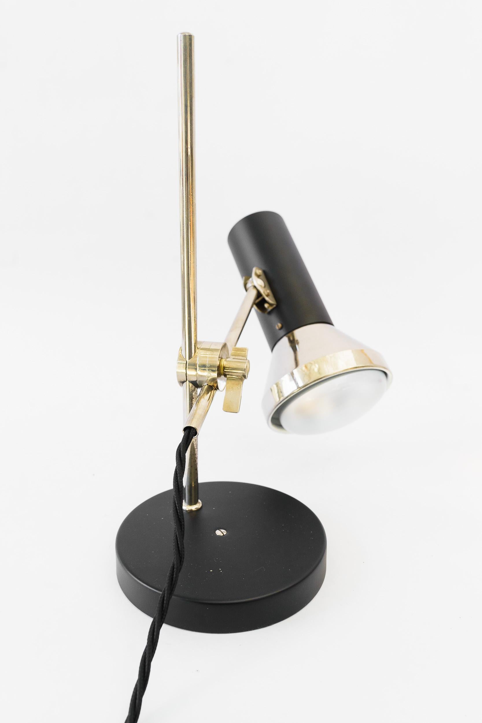 Adjustable nickel table lamp vienna around 1960s For Sale 3