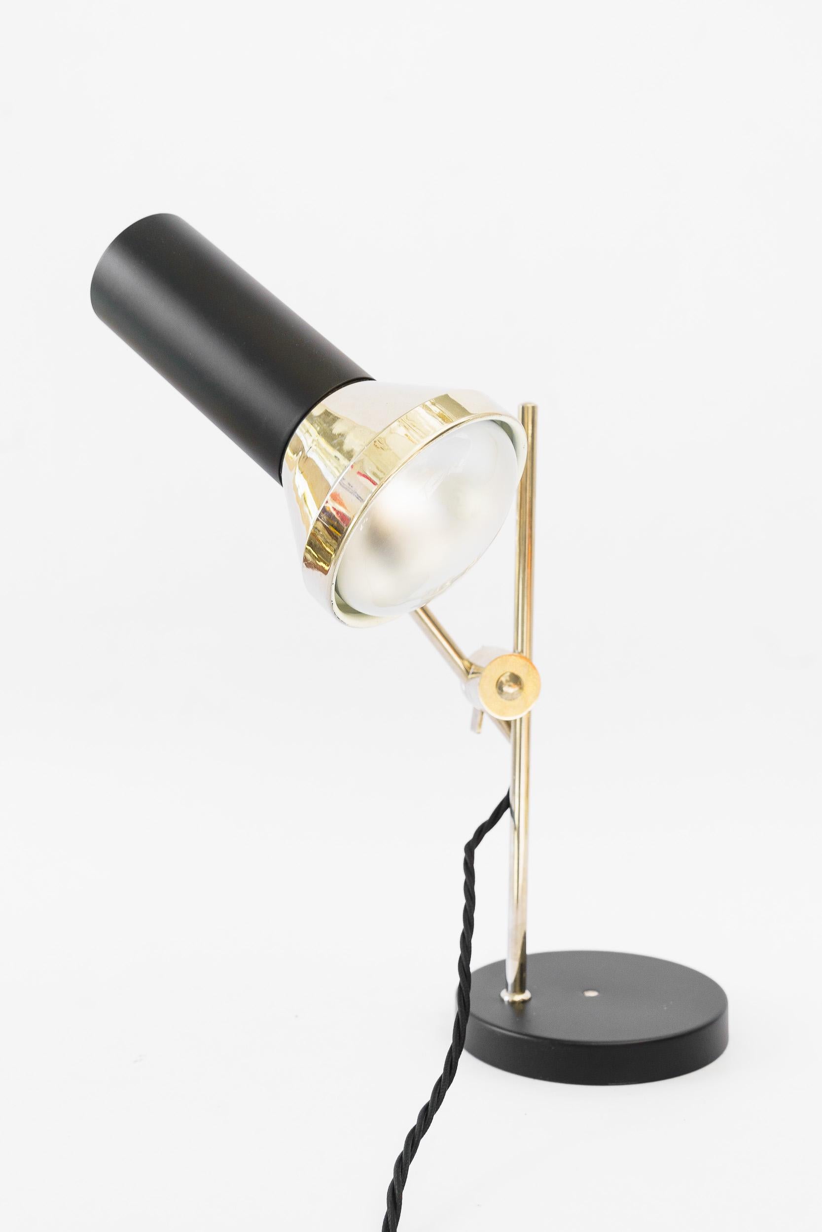 Lampe de table réglable en nickel vienne vers 1960 Bon état - En vente à Wien, AT