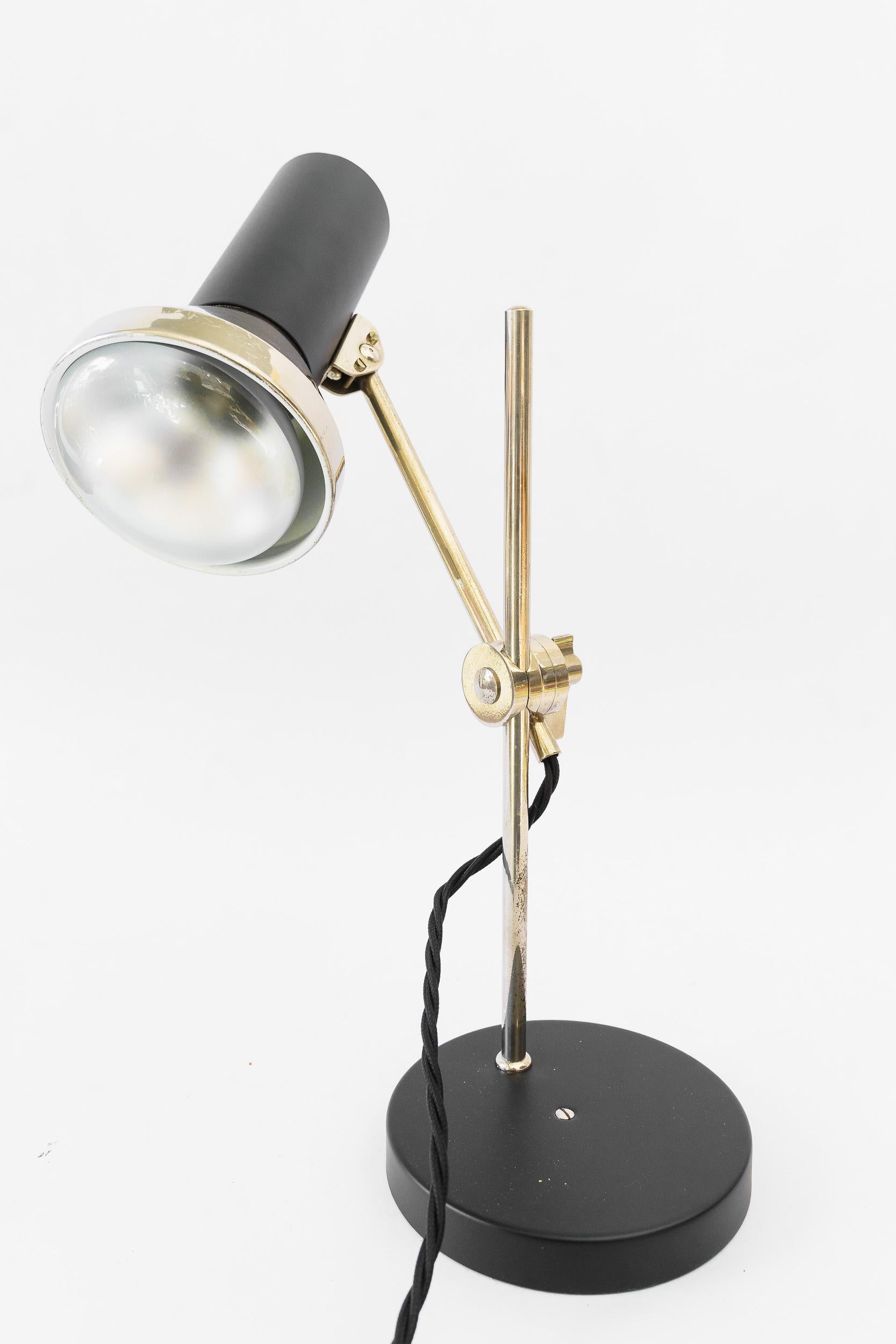 Adjustable nickel table lamp vienna around 1960s For Sale 1