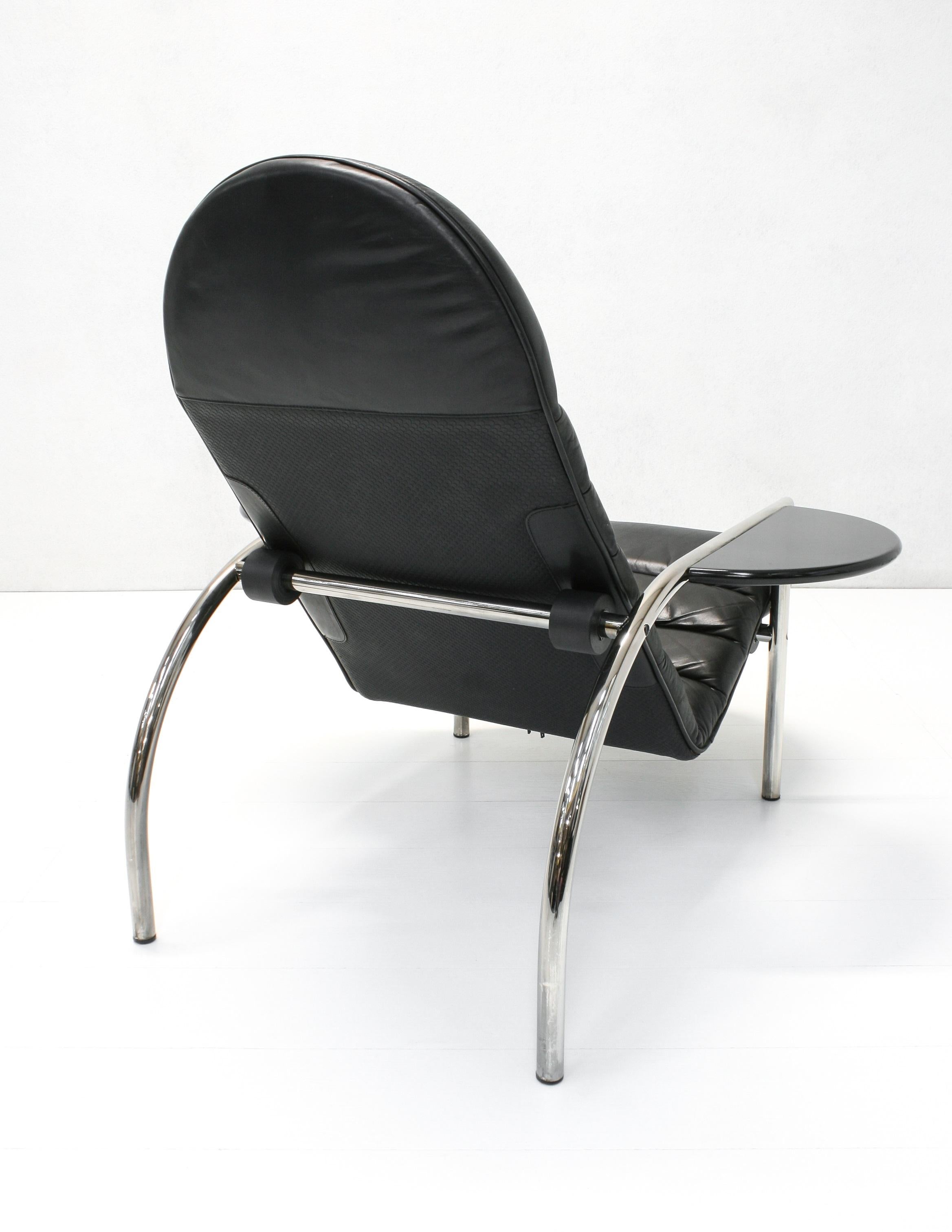 Chrome Adjustable Noe Lounge Chair by Ammannati and Vitelli for Moroso, 1980s