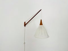 Adjustable Oak Wall Lamp by Uno and Östen Kristiansson
