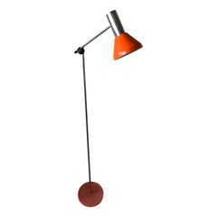 Adjustable Orange Floor Lamp, 1960s