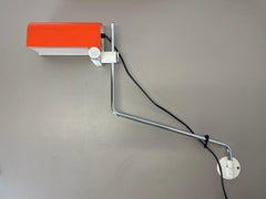 Adjustable Orange Metal Wall Light by Wilhem Braun-Feldweg Doria Light, Germany